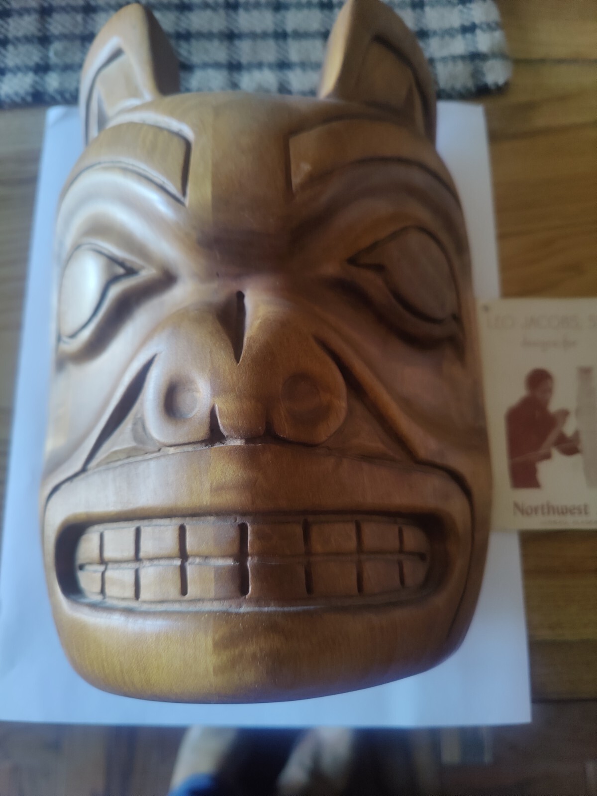 NORTHWEST COAST BEAR MASK BY MASTER CARVER LEO JACOBS SR.