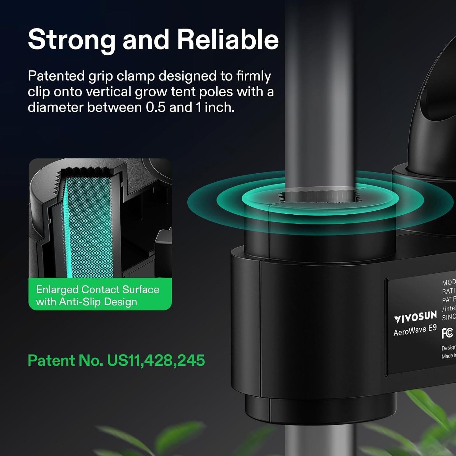 AeroWave E9 Clip-on Fan Air Circulator with Auto Oscillation