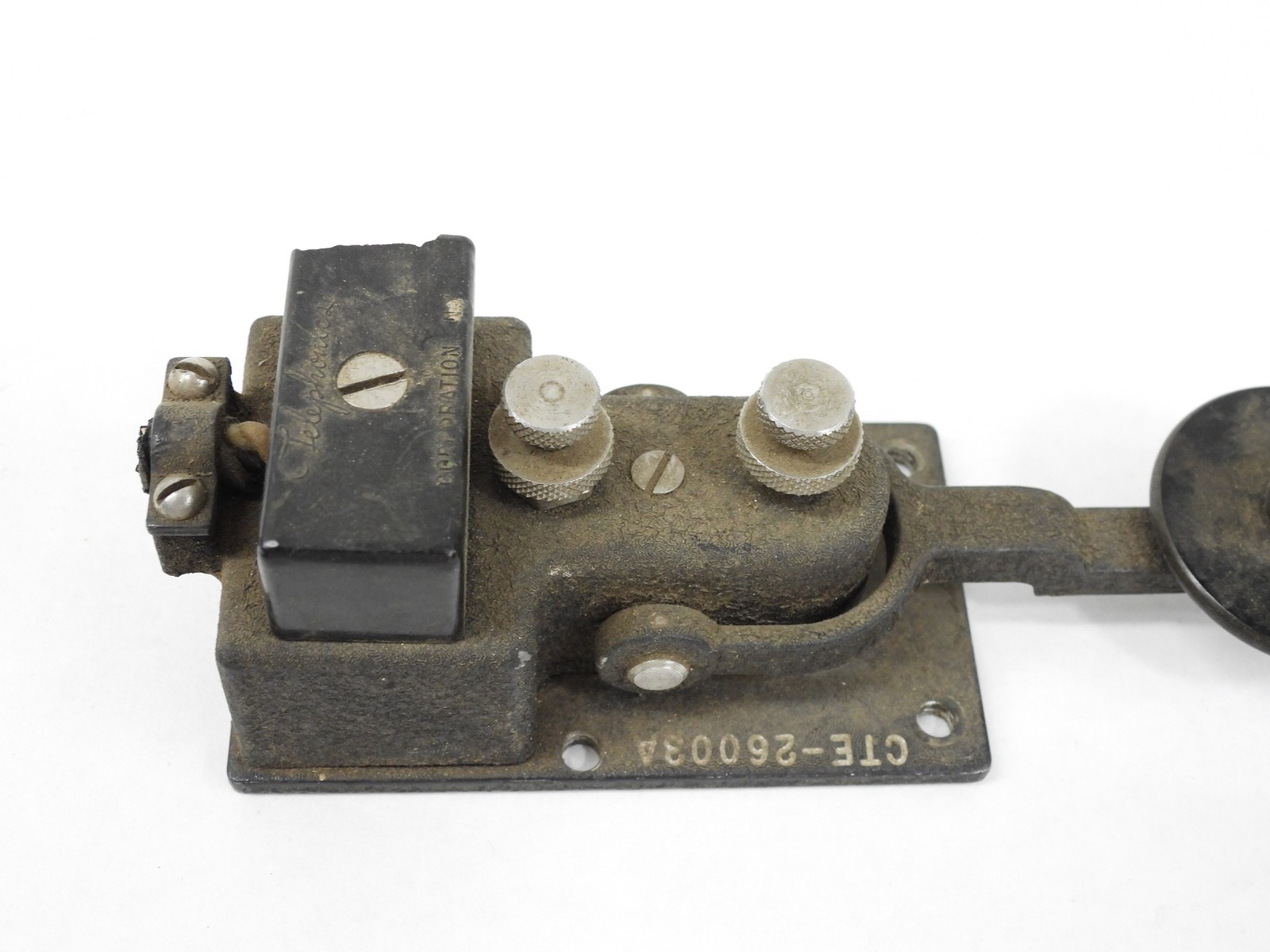 CTE-26003A Vintage US Military Flame-Proof Straight Telegraph Key (nice)