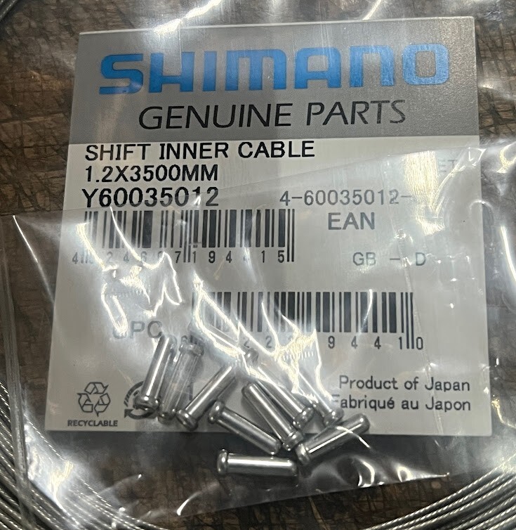 10 Pack - Shimano Inner Shift Cables 1.2 x 3500mm (Tandem / Triplets) BRAND NEW