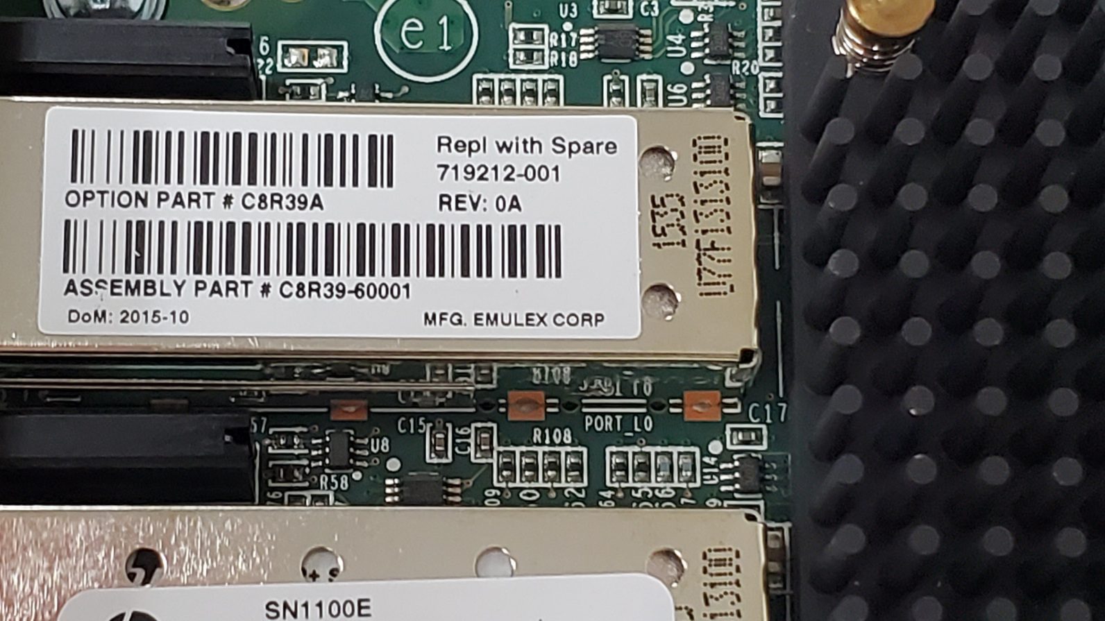 HP 719212-001 C8R39A SN1100E 16GB 2-Port FC Full Height HBA 2x SFPs