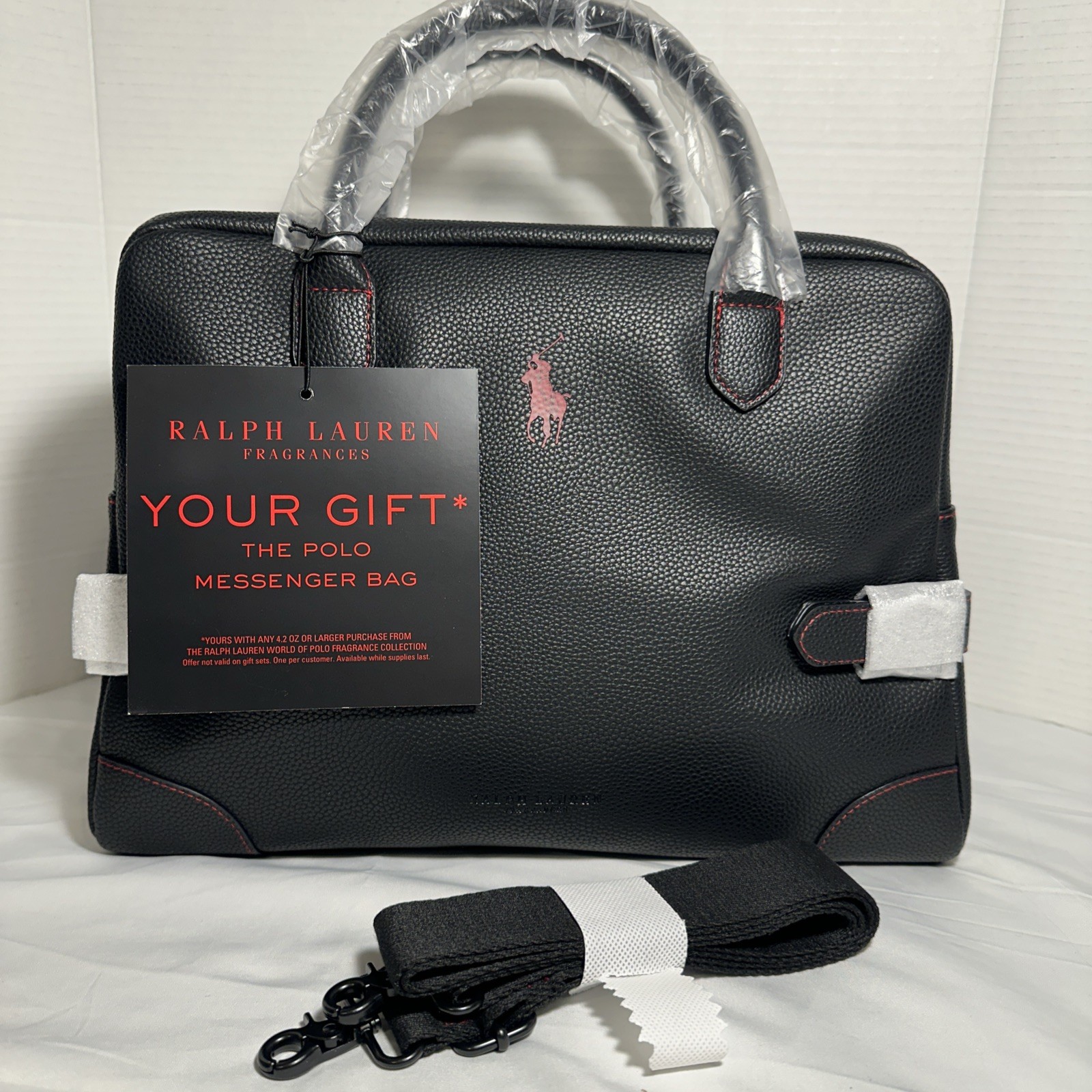 Ralph Lauren Fragrances The Polo Messenger Bag, Small Duffel Bag New Release NWT