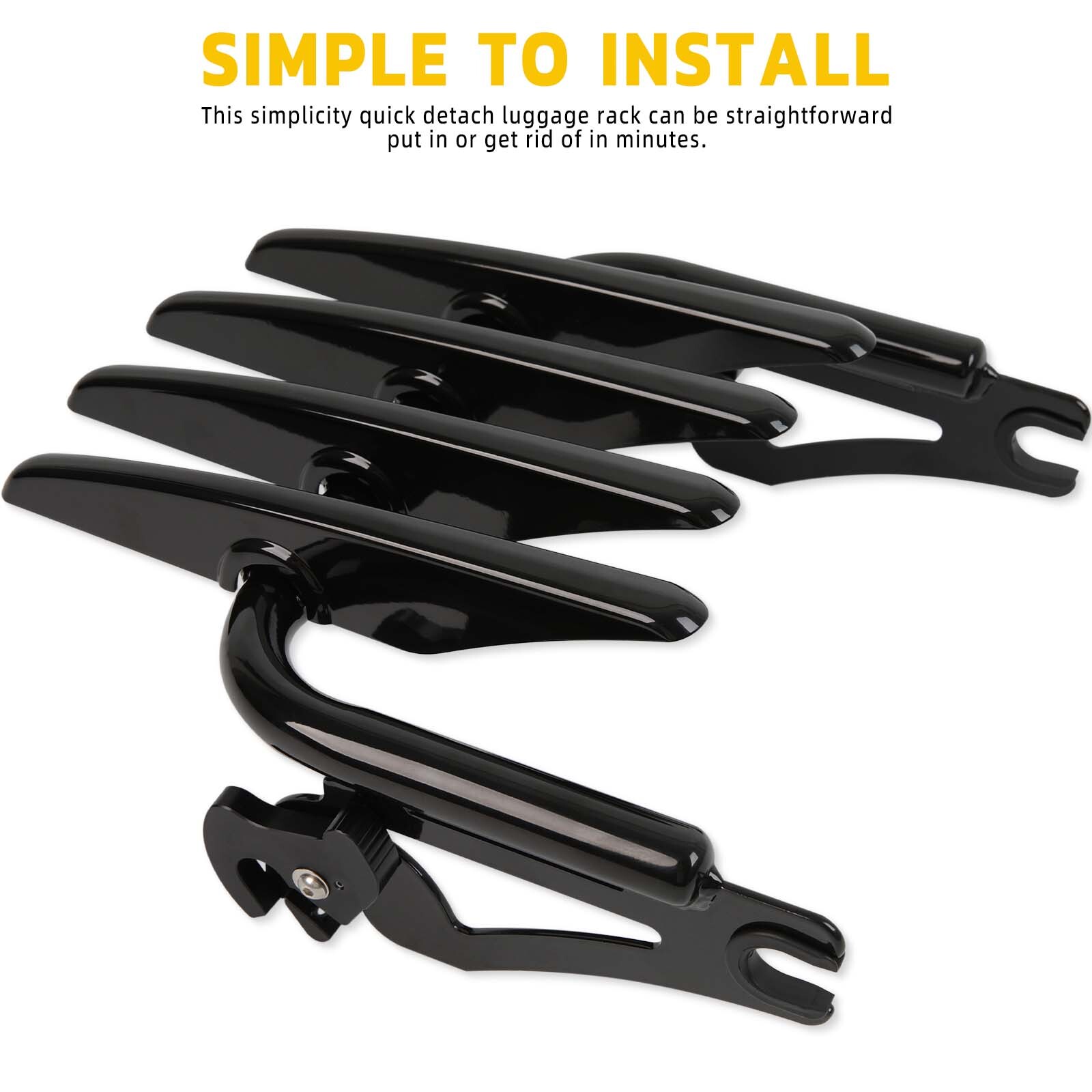 22" Sissy Bar Backrest & Stealth Luggage Rack For Harley Street Road Glide King