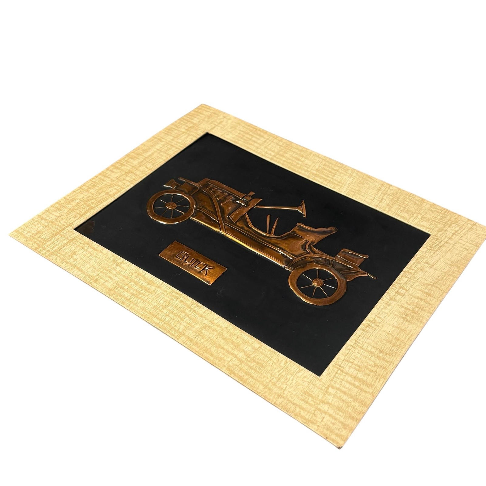 Vintage Buick Copper Car Wall Art Plaque Relief Retro Garage Decor