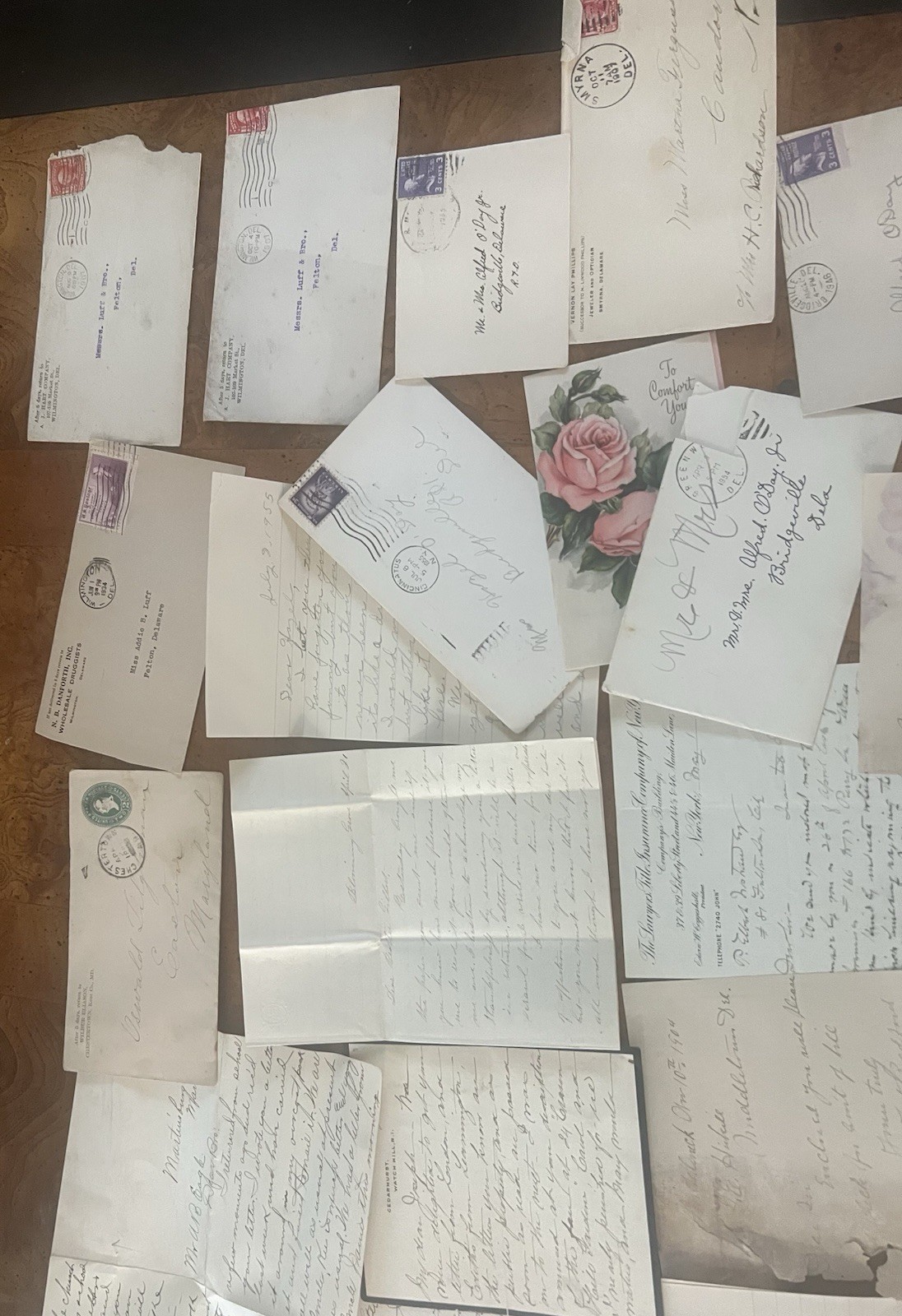 Lot of 30+ Handwritten Personal/Business Letters, Signed/Dated, 1900 - 1954.