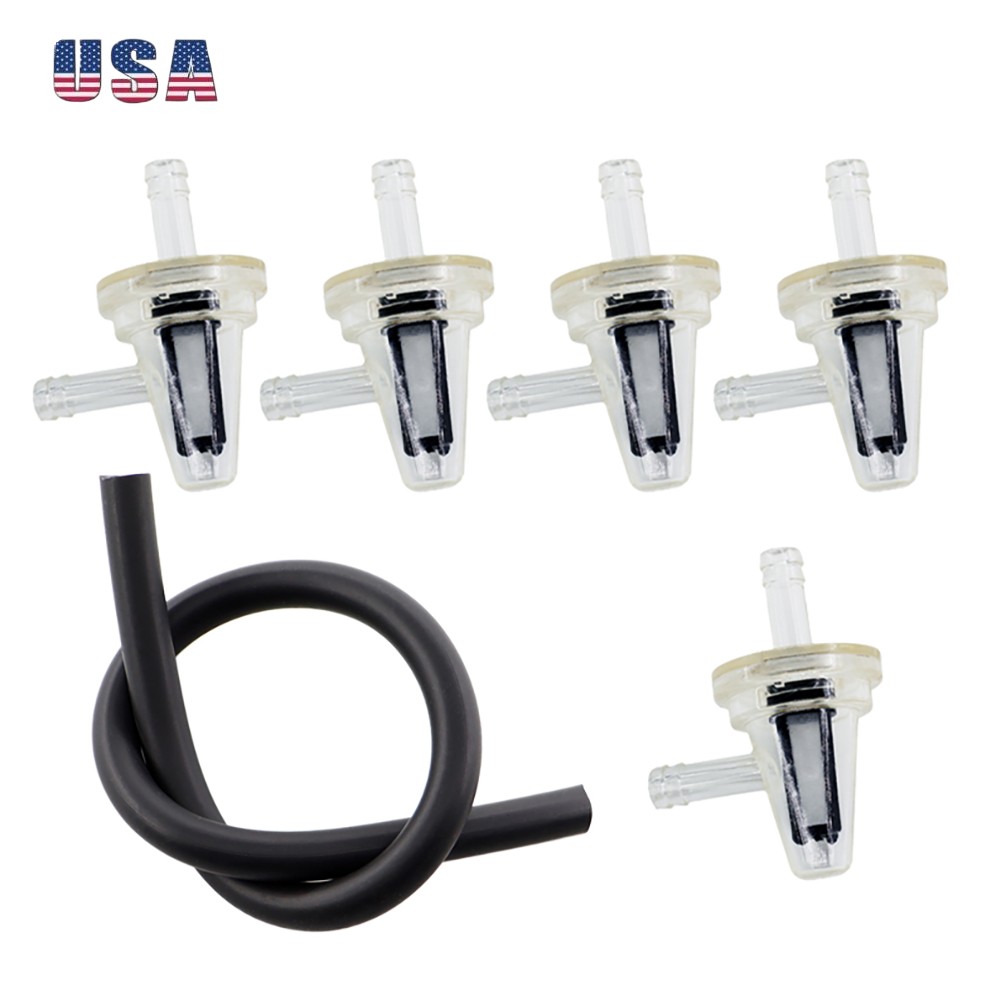 5x Clear Inline Gas Right Angle Fuel Filter For Motorcycle 6mm 7mm & 6*9 Line