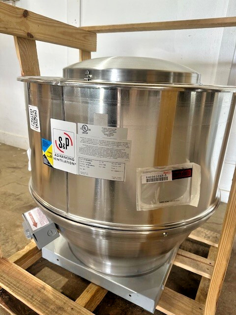 "S&P STXB10RHUL" H.D COMMERCIAL 115V,1PH VENTILATION ROOFTOP EXHAUST/UPBLAST FAN