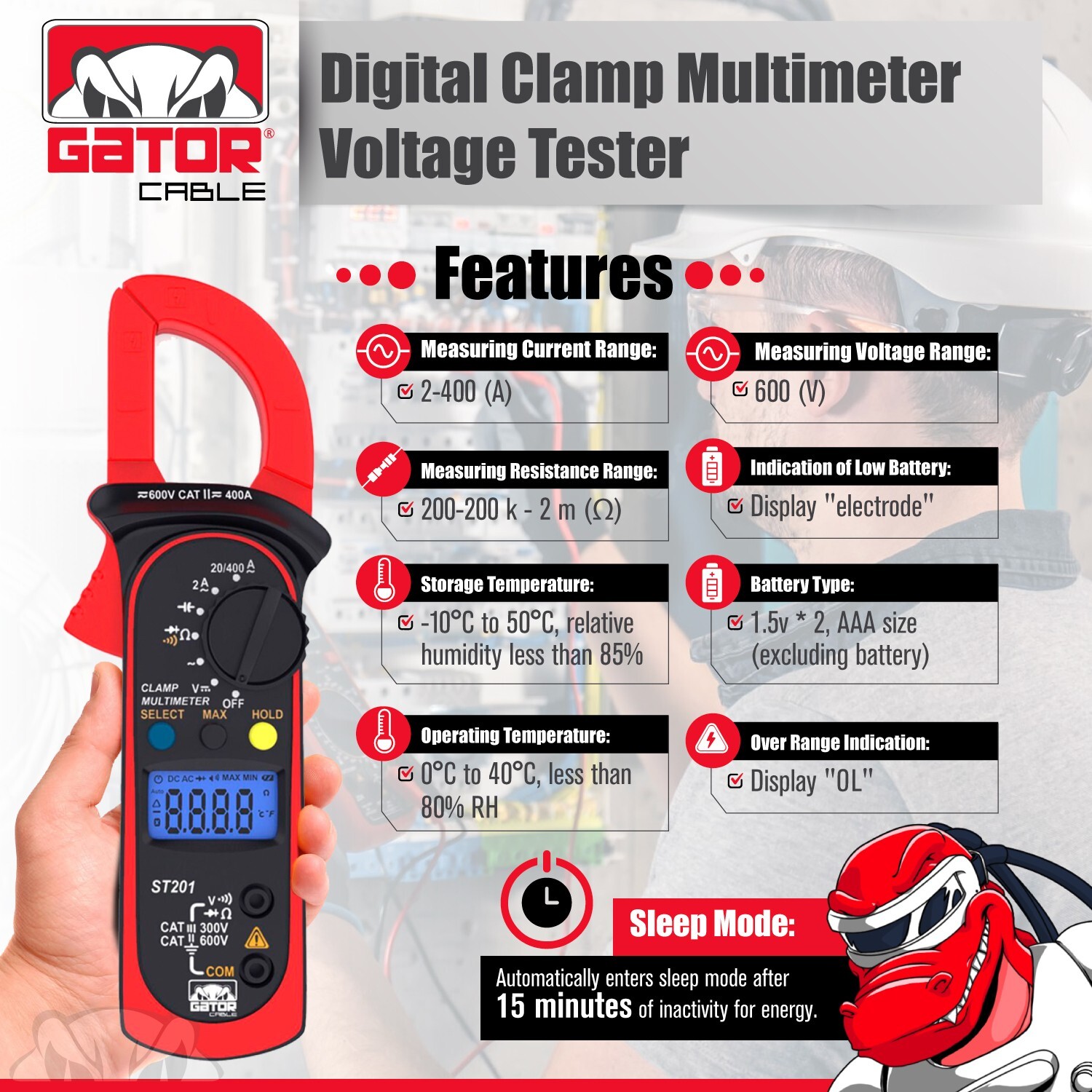Digital Multimeter Amp Clamp AC DC Voltmeter Ammeter Ohmmeter Volt Tester Meter