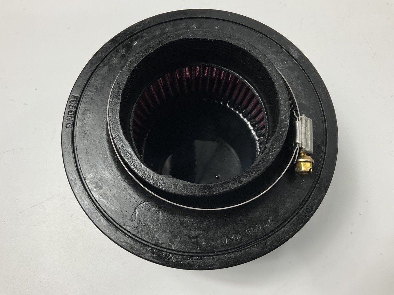 K&N RU5288 Universal Round Tapered Clamp On Air Filter - 3" ID Flange X 6" OD