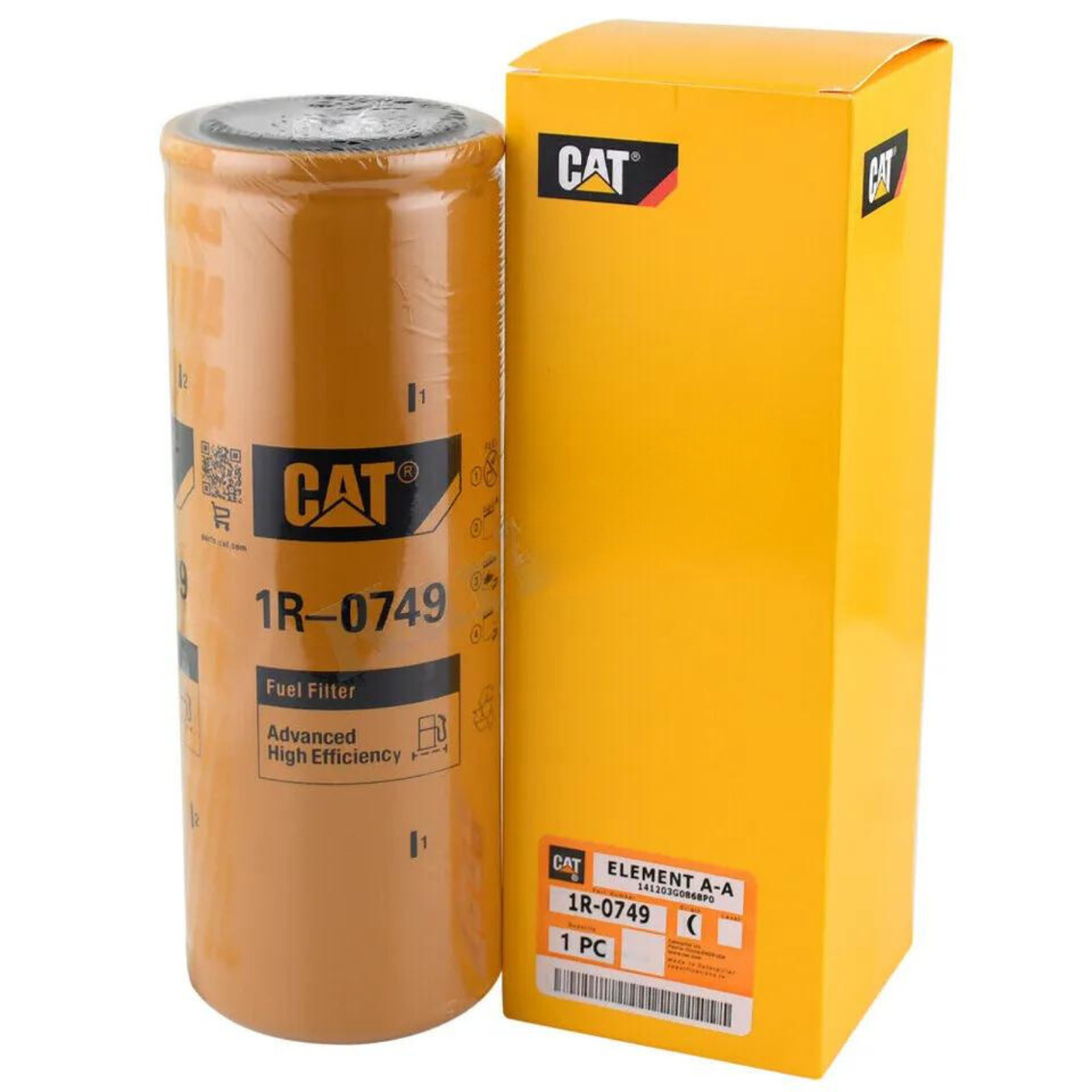 6 Pack NEW CAT 1R-0749 FUEL FILTER / CATERPILLAR 1R0749 OEM - USA