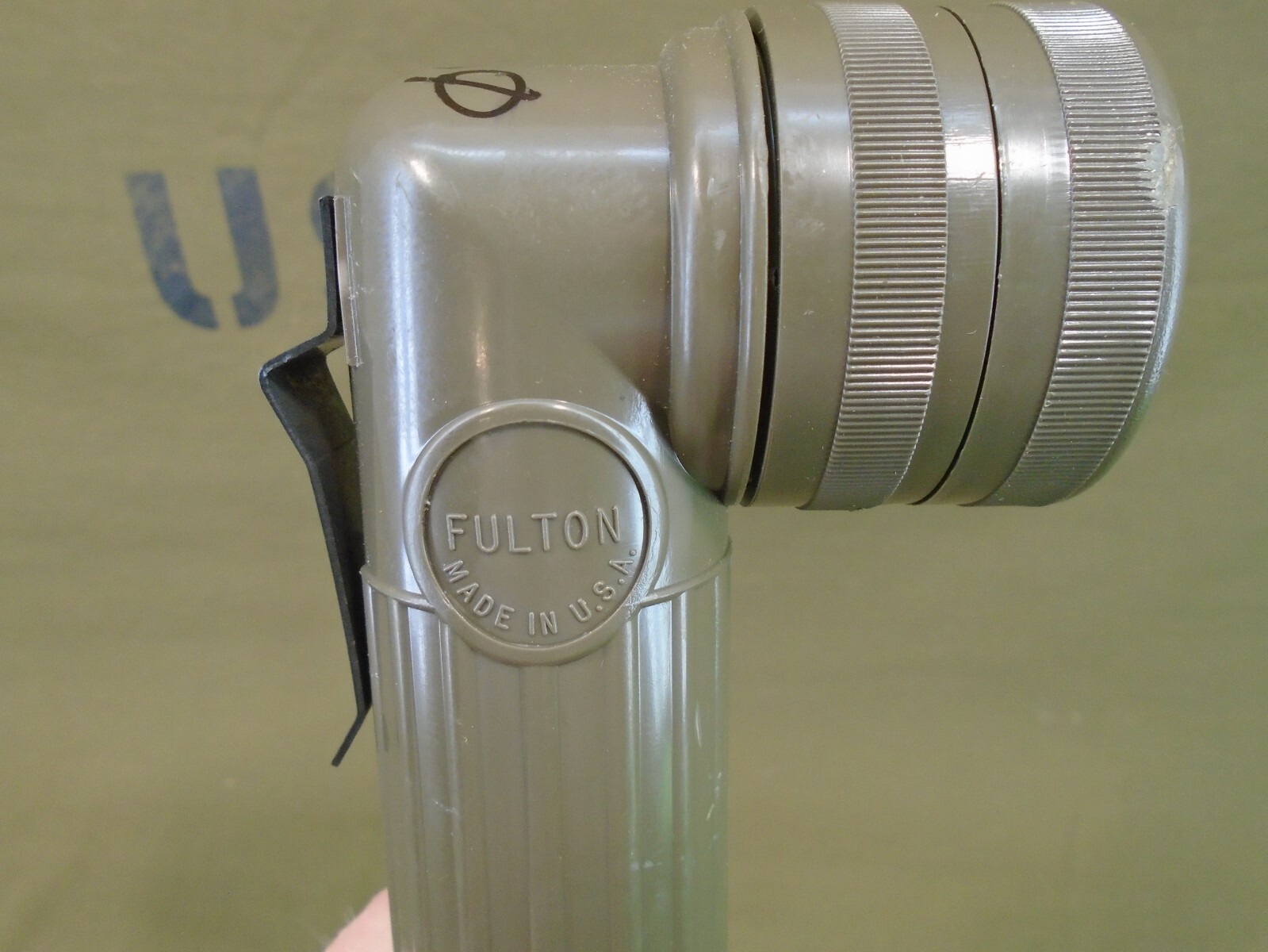 US Military Green Flashlight Fulton MX-991/U w LED & AA Battery Conversion 179-B