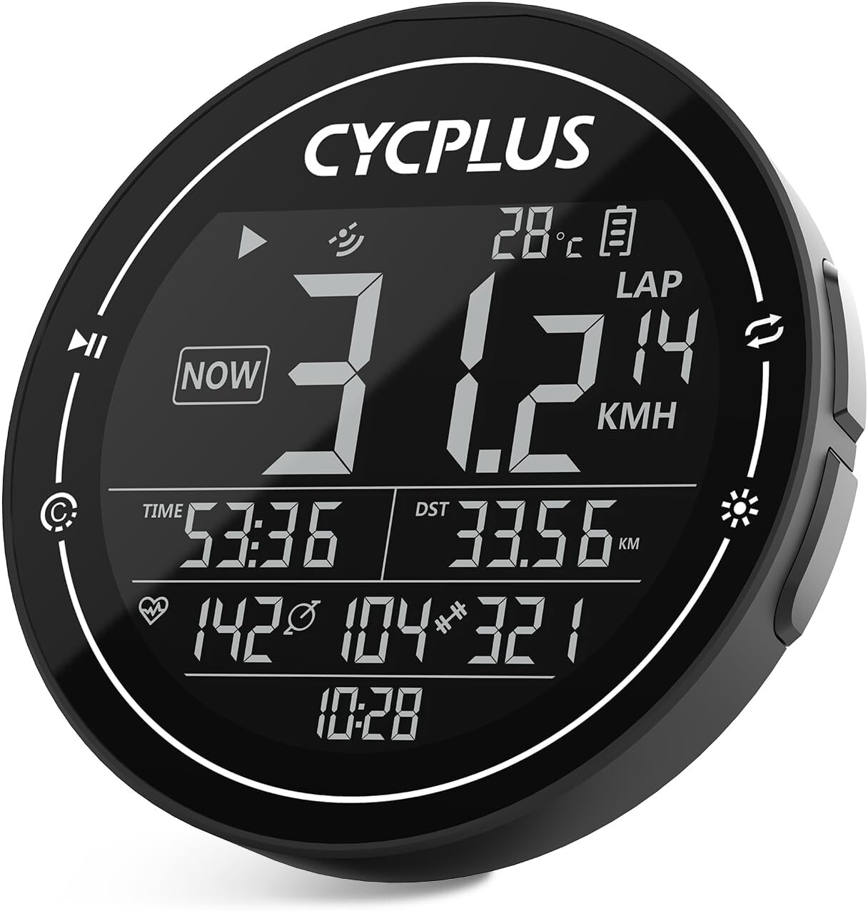 CYCPLUS Wireless GPS Bike Computer, ANT+ Bluetooth Cycling  Speedometer Odometer