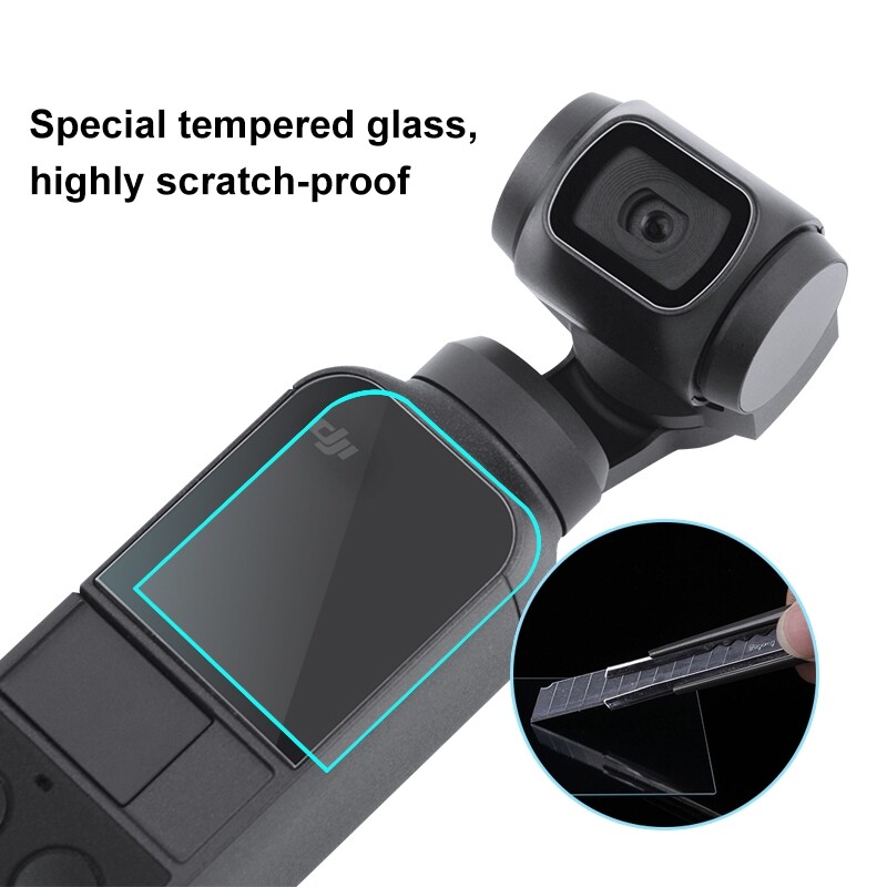 PULUZ HD Tempered Glass Lens Protector + Screen Film for DJI OSMO Pocket Gimbal