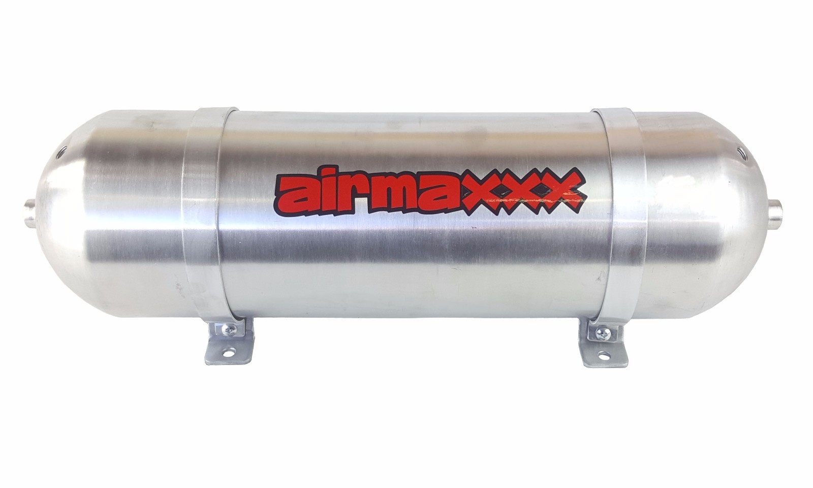 3 Gallon 6 Port Air Tank 24" Seamless Raw Aluminum Air Ride Suspension System