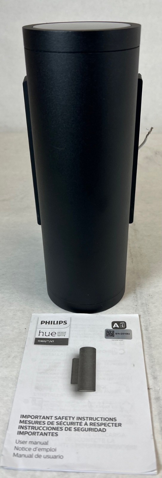 Philips Hue White & Color Ambiance Appear Wall Lantern- DAMAGED - Black