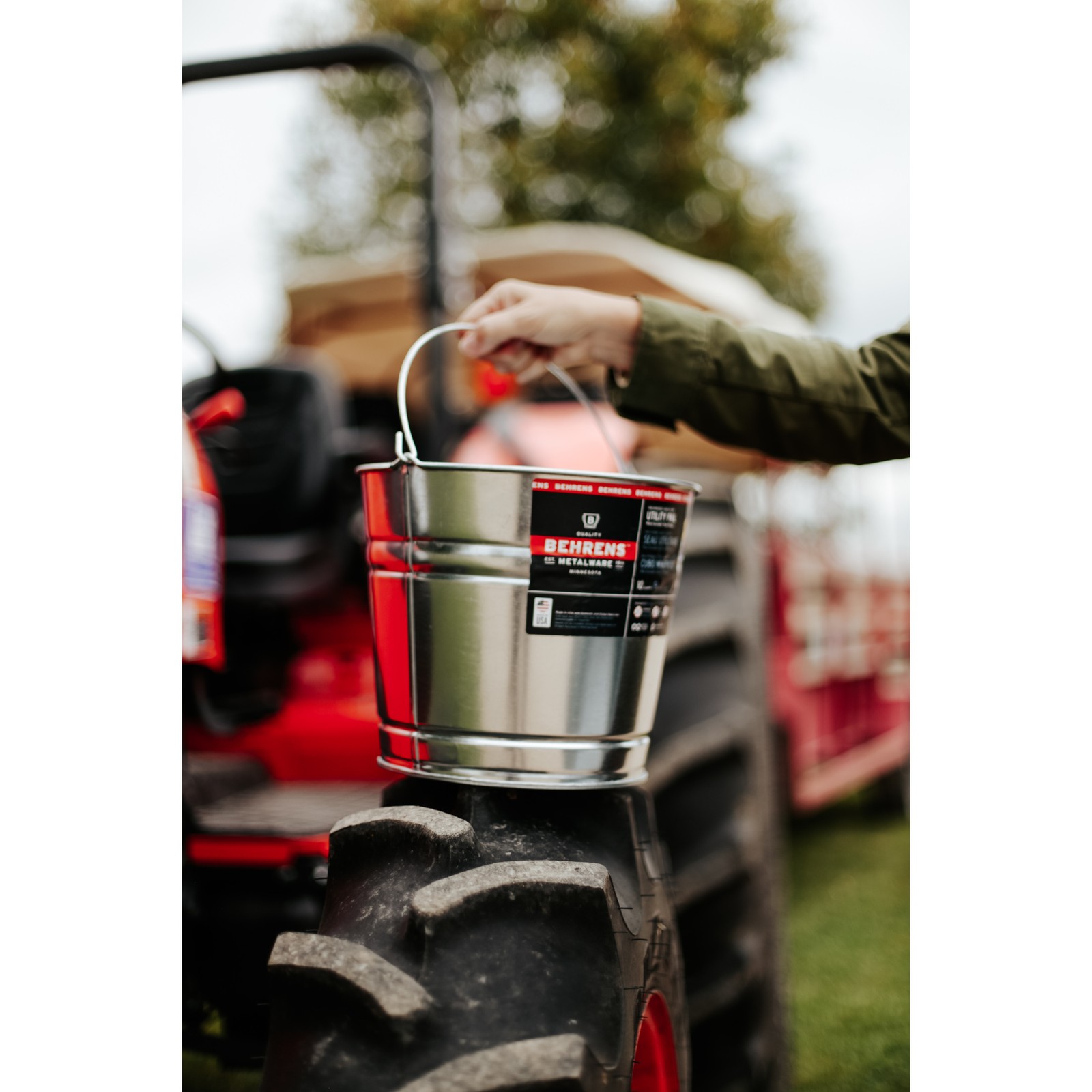 Behrens Metalware Classics, 8 Quart Galvanized Steel Pail, Capacity 2 Gal,