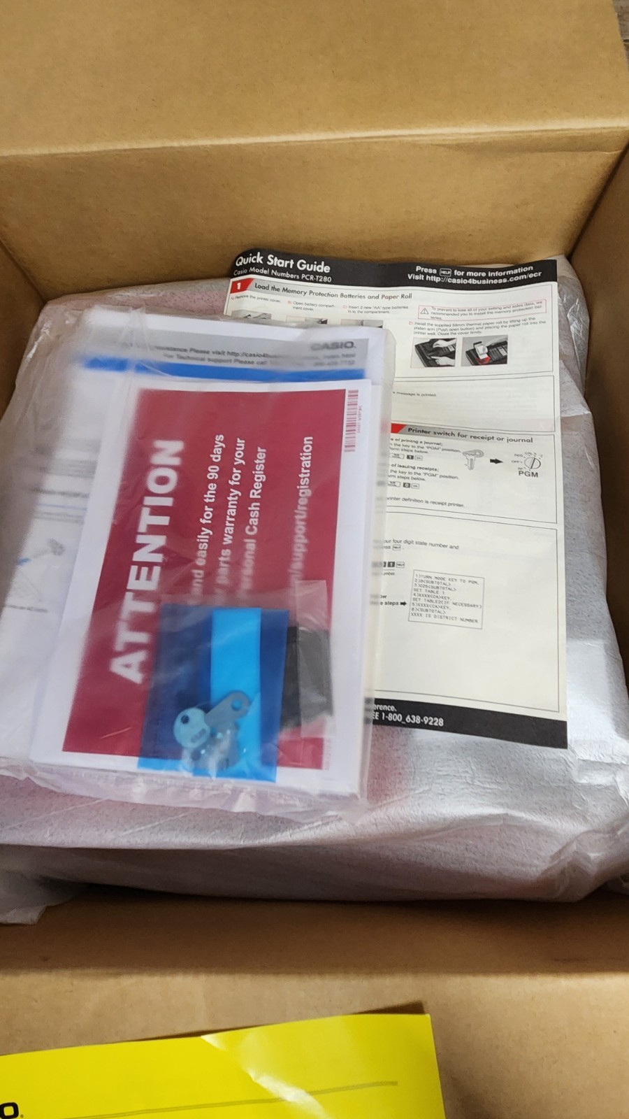 Casio Cash Register RED SE-G1SC New with Keys Manual Electronic Thermal