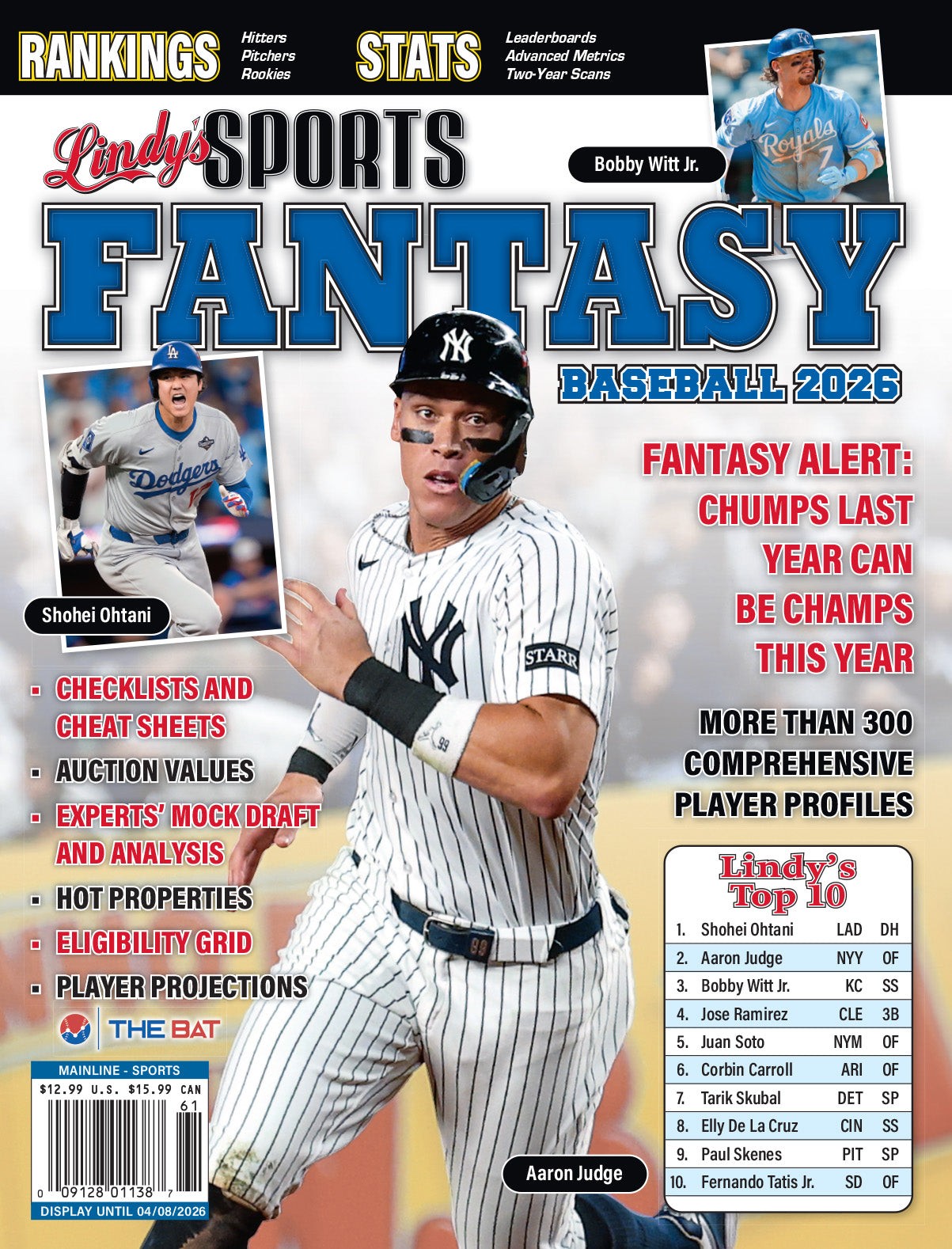 LINDY'S SPORTS FANTASY BASEBALL 2026 - AARON JUDGE