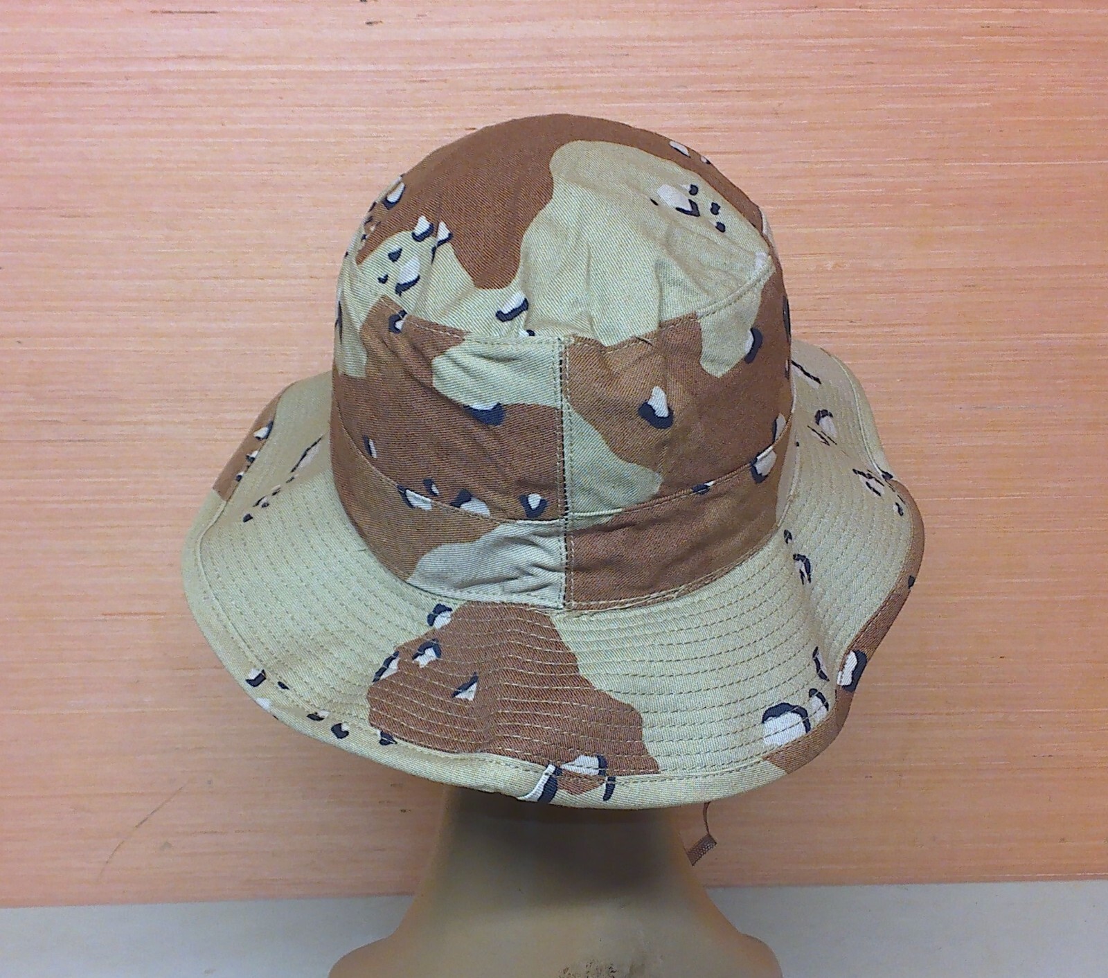 Vintage Gulf War Era USGI Desert Chocolate Chip Camo Sun Boonie Hat Cap 6-7/8