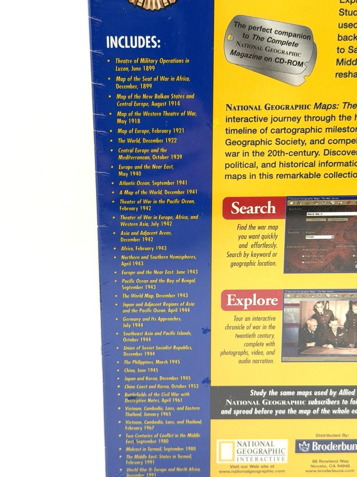 National Geographic Maps The War Series - Special Edition PC CD-ROM New Sealed