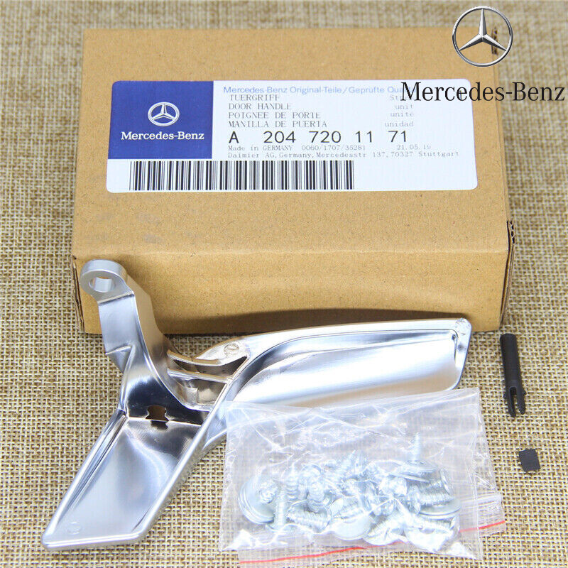 Matte Silver Left Driver Side Interior Door Handle Repair Kit for Benz C250 C300