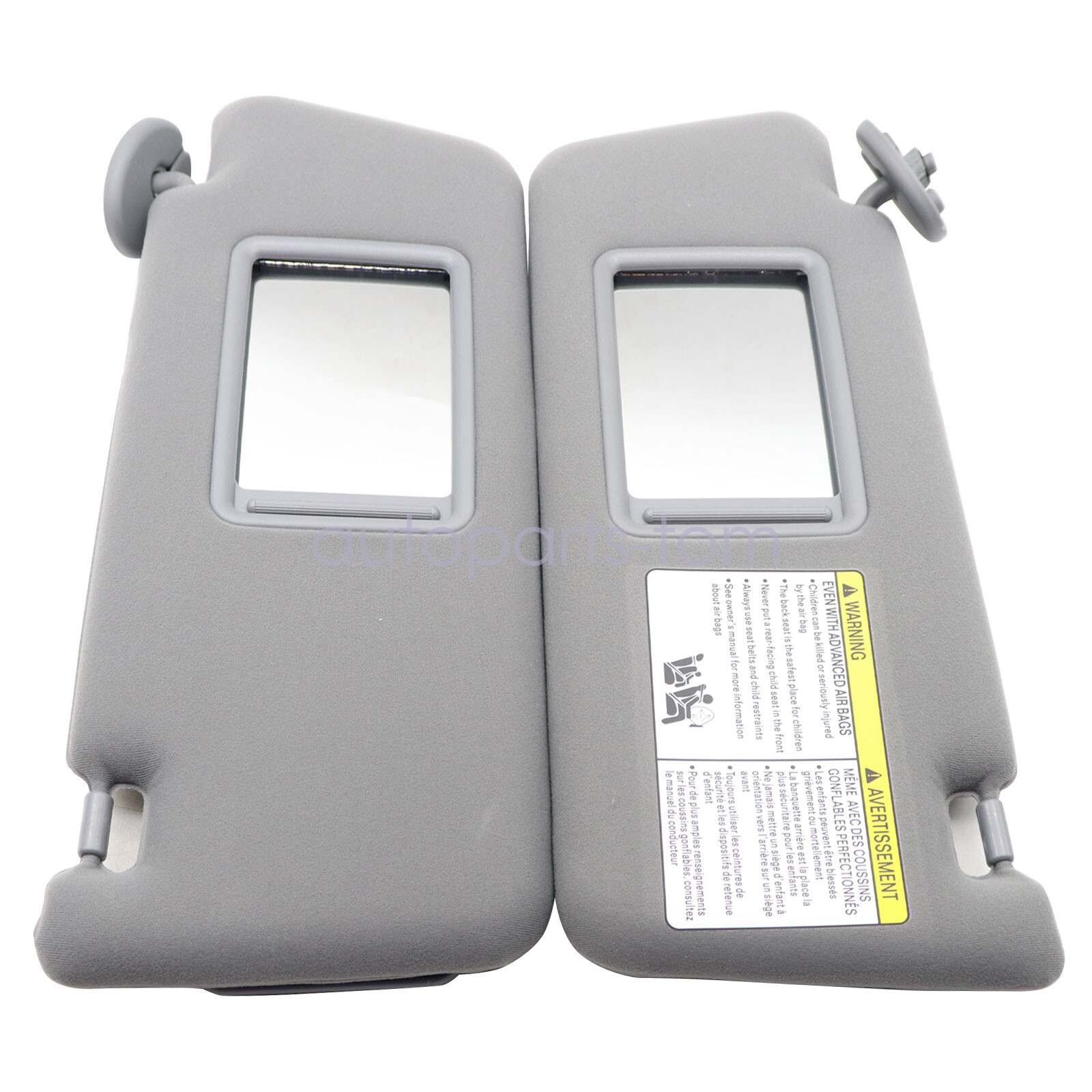 2005-2015 For Toyota Tacoma Sun Visor LH Driver & RH Passenger Side Gray 1 Pair