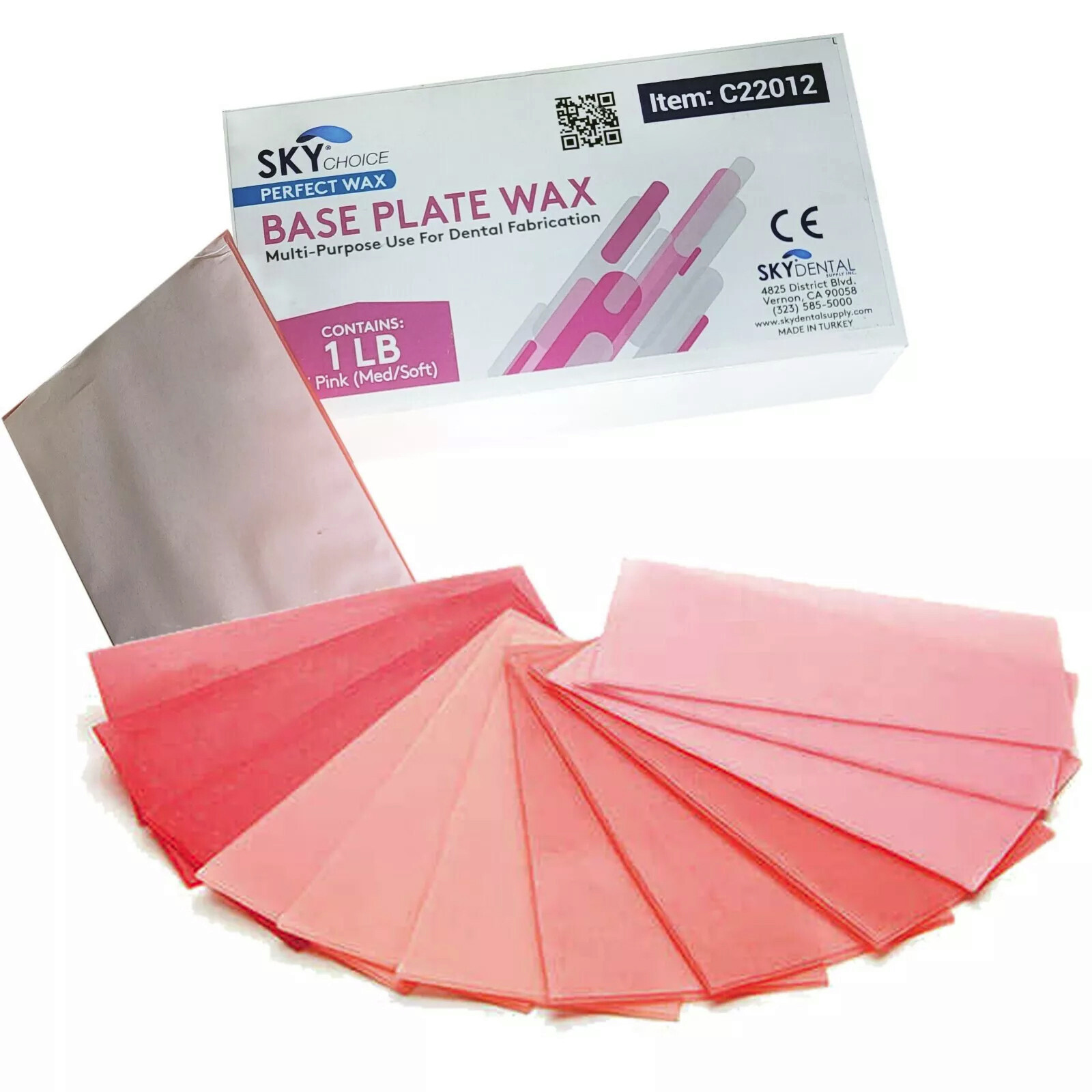 Baseplate Wax Dental Lab Red/Pink Modelling Sheets 1lb/5lb