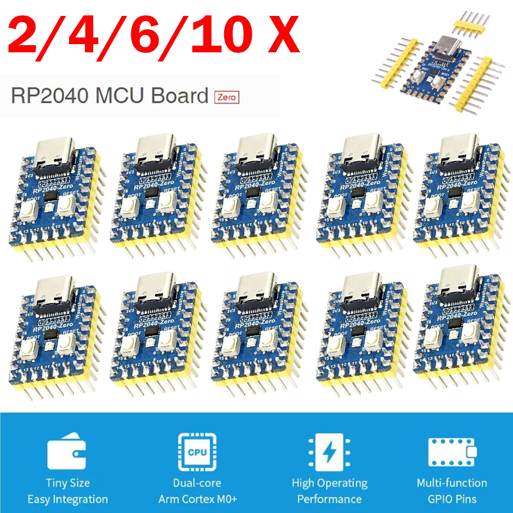10X For Raspberry Pi RP2040-Zero Microcontroller PICO Development Board Core