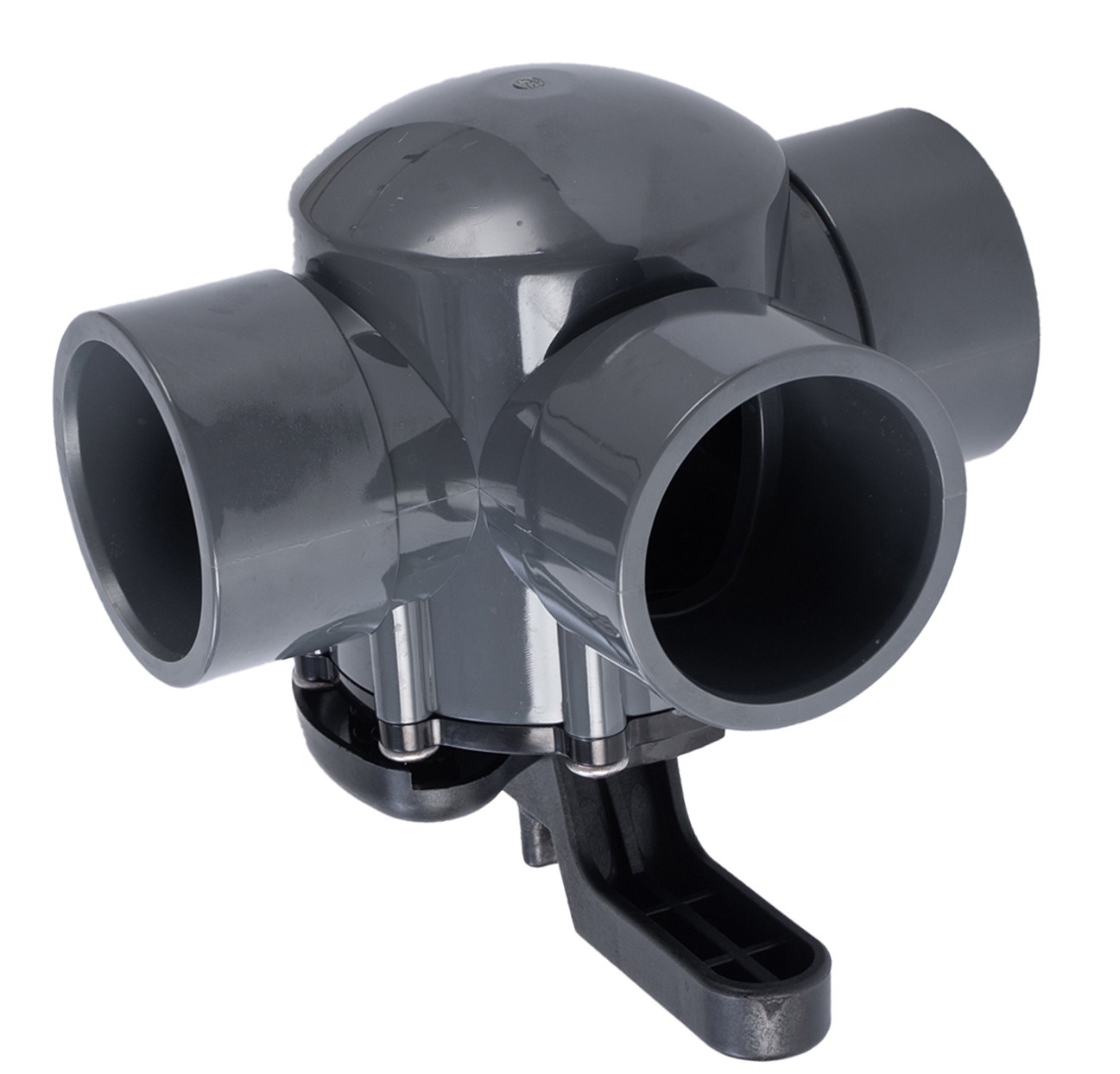 For Pentair 263028 Three Port Diverter Valve with 2" PVC Pipe - Grey