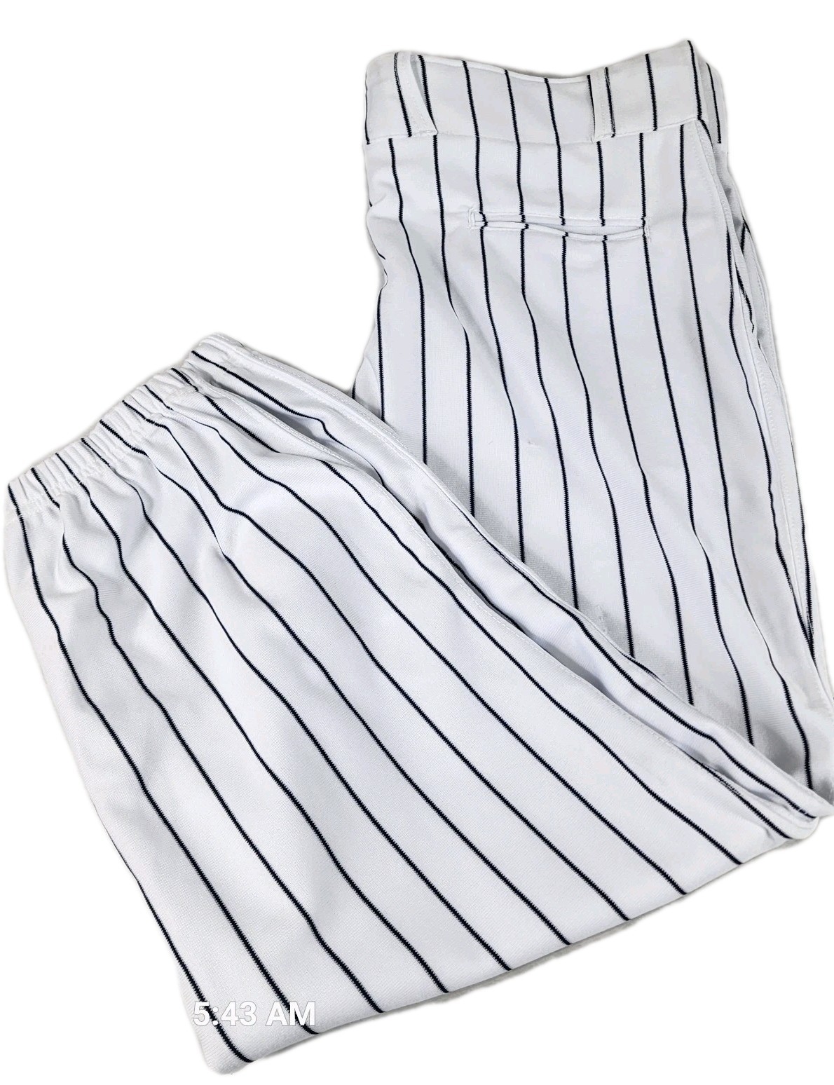 Champro Baseball Pants Men's XL (37"-39") White Pin Striped Elastic Hem No Tags