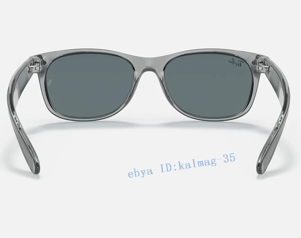Ray-Ban RB2132 New Wayfarer Sunglasses 55mm Grey Frame Blue Lens UV400