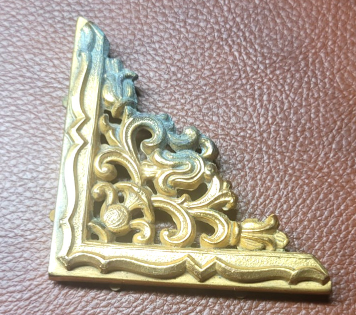 Vintage Brass S K Co. Art Nouveau Inkwell, Roller Blotter,pens - Ornate Etching