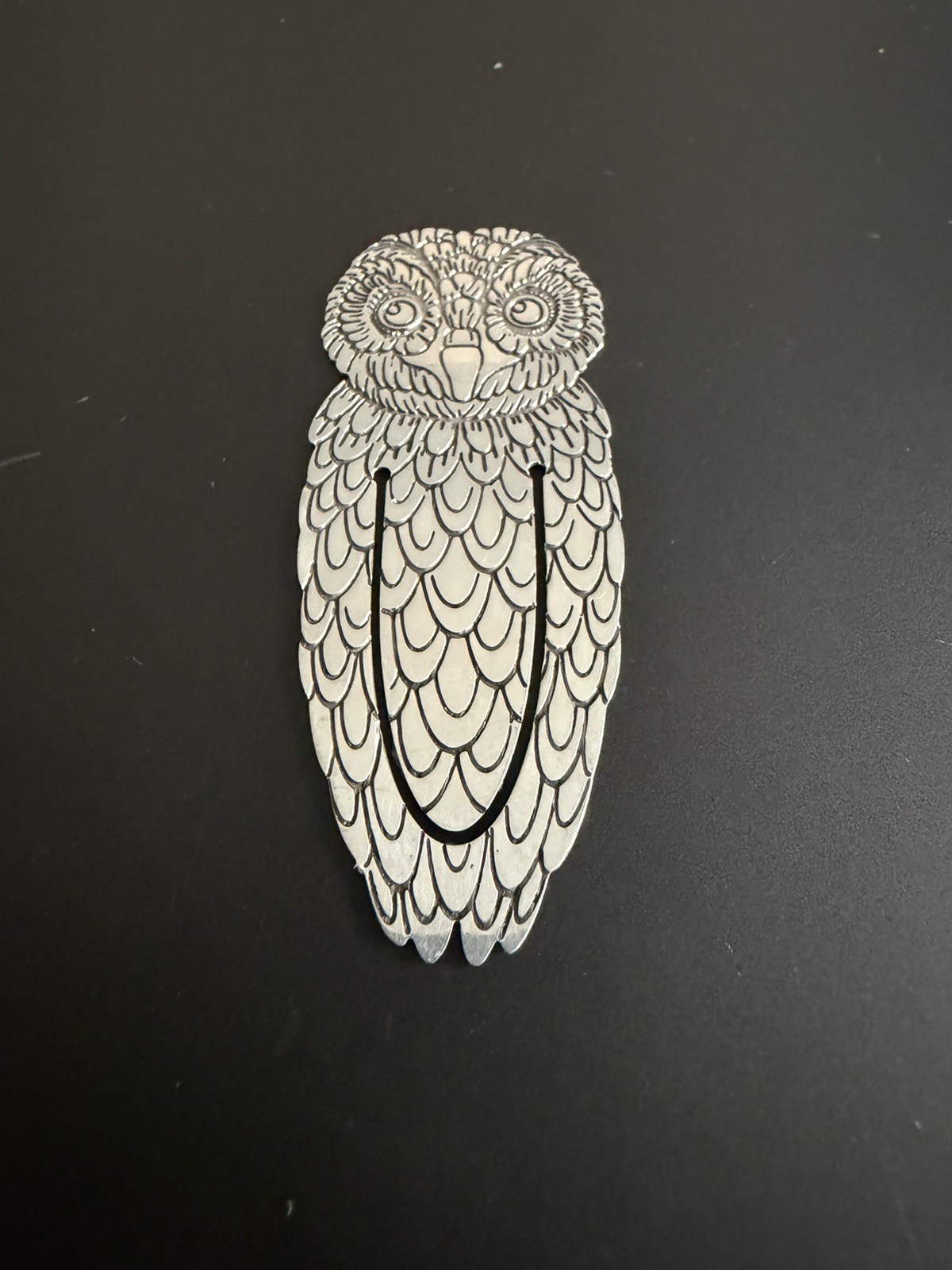 Vintage Solid Silver Owl Bookmark M Kamin & Co 2001