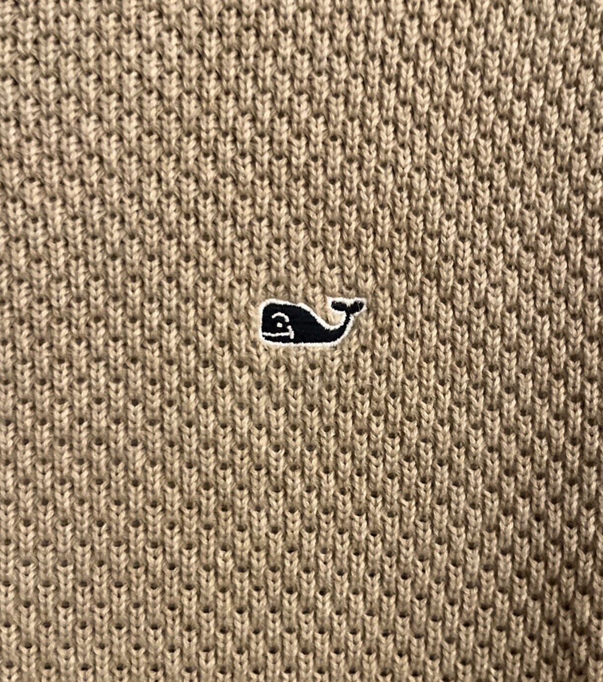 Vineyard Vines Men's 1/4-Zip Sweaters Size Medium Beige/Tan Preppy 1