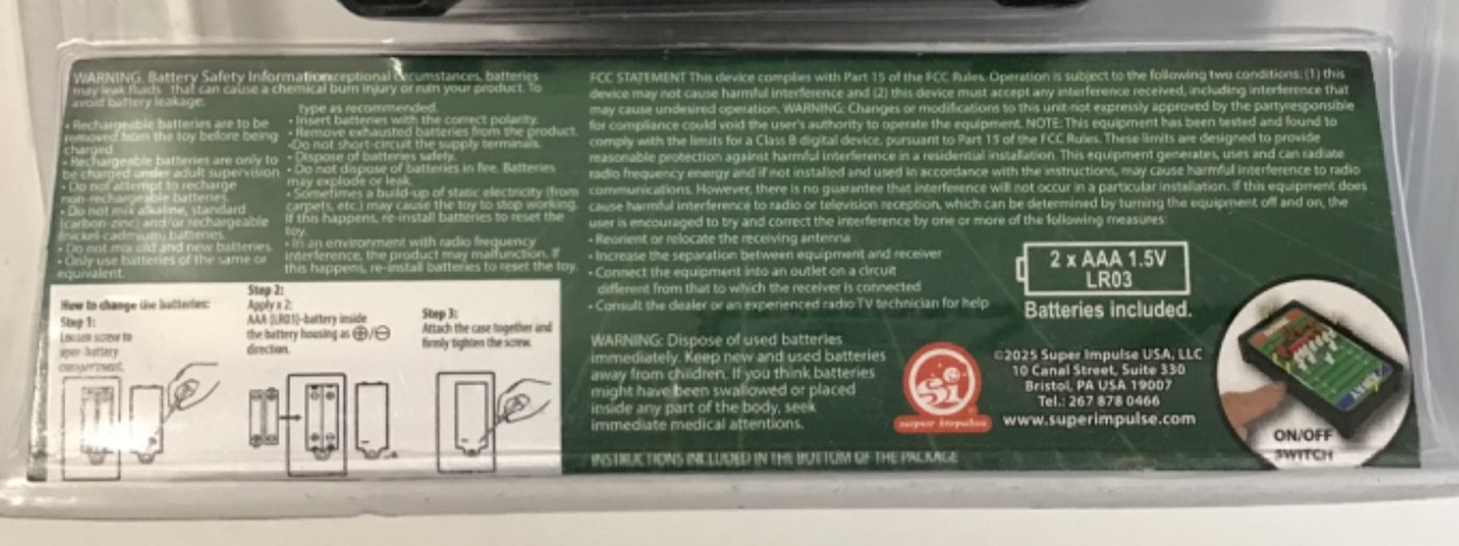 World's Smallest Electric Football Game