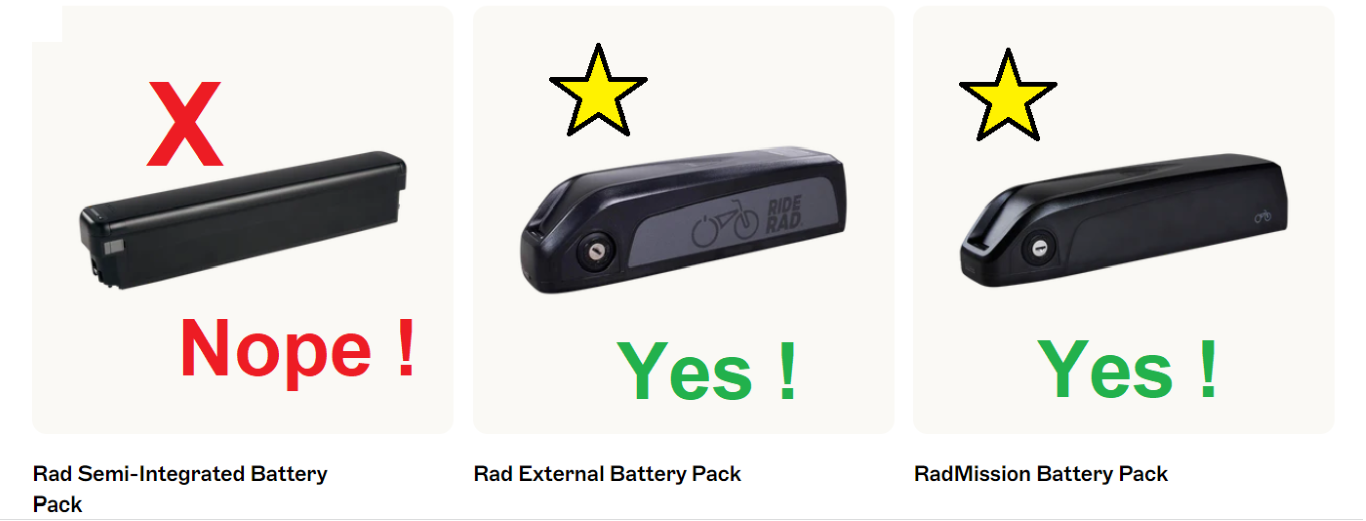 🔑 RAD Power Bikes Universal Battery Key RadRover RadMini Runner City Expand5 🔑