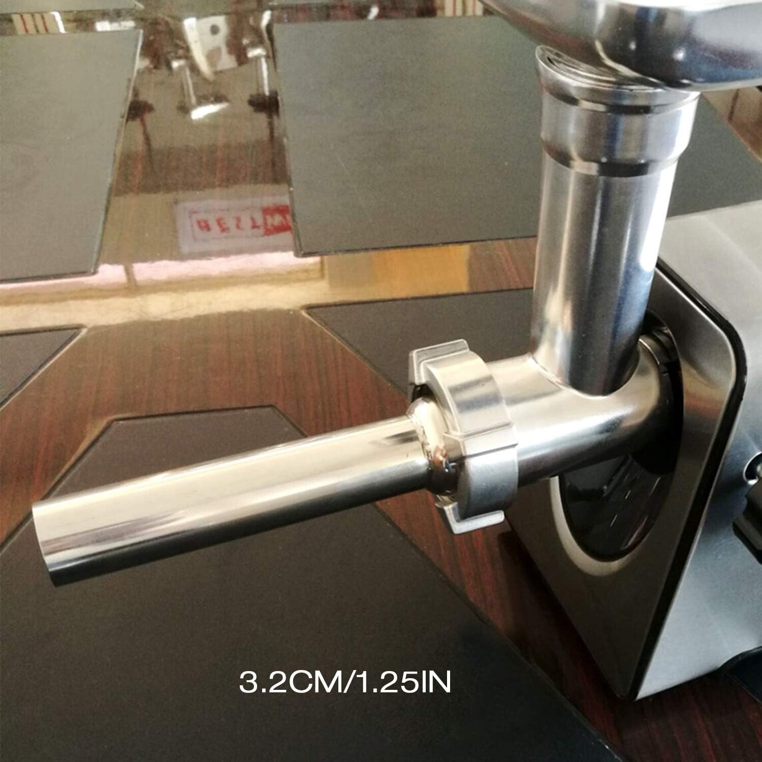 Stainless Steel Sausage Stuffer Tubes for Meat Grinder, 3-Piece Set, Fits #10-12