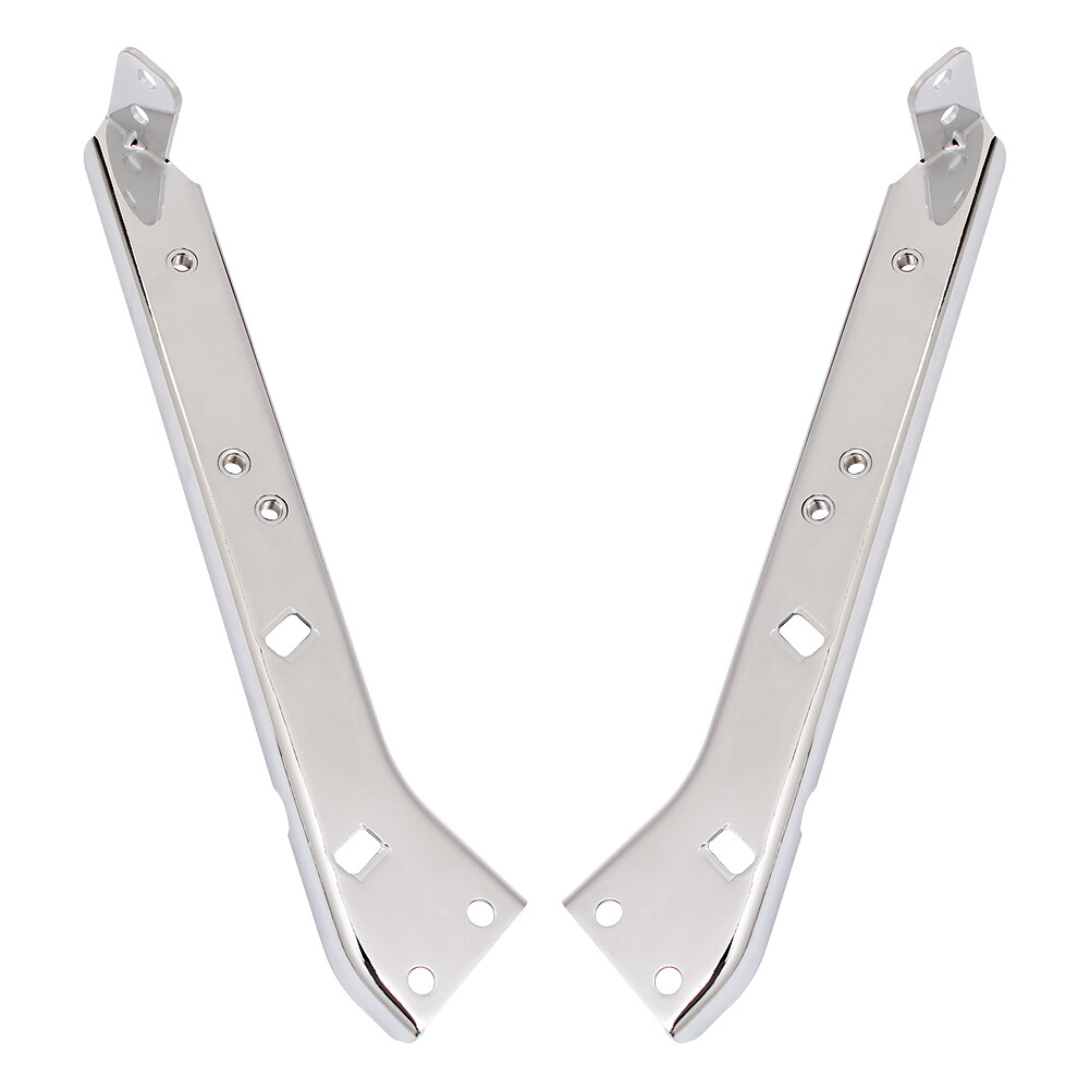 Pair Chrome Saddlebag Rail Support Brackets for Harley Touring FLT FLHT 85-08