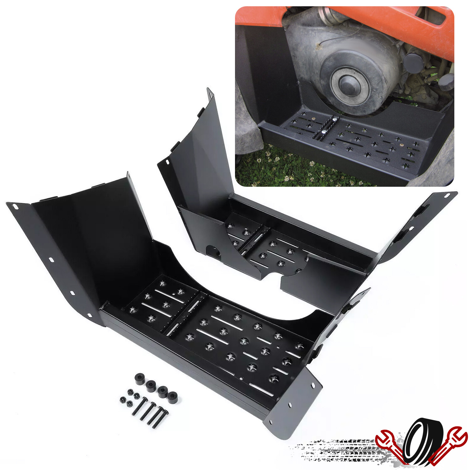 For Polaris Sportsman 600 700 2002-2004 Pair of Foot Well Rest Floorboard