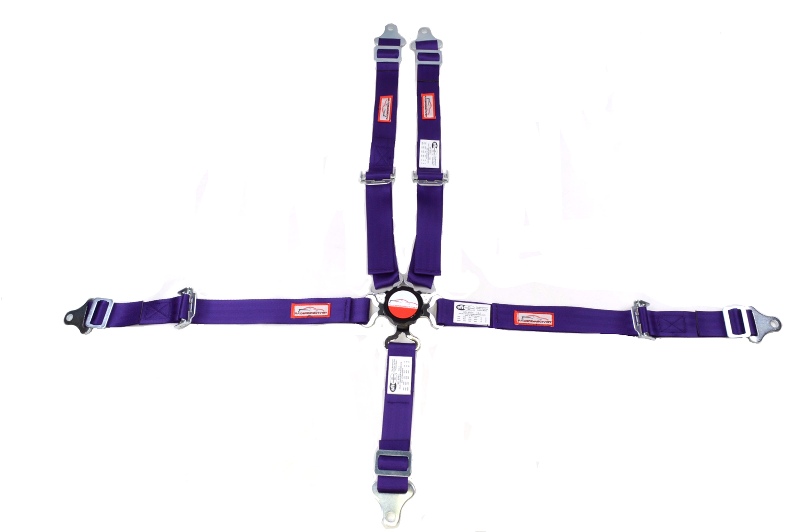 JR DRAGSTER HARNESS SFI 16.1 5 POINT CAM LOCK ROLL BAR MOUNT BELT PURPLE