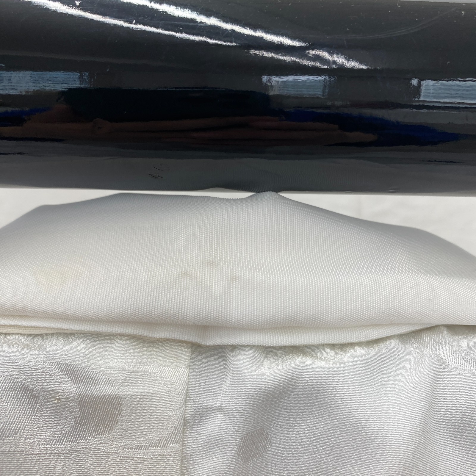 Japanese Vintage Kimono Juban Polyester White Traditional Authentic Length 53 in