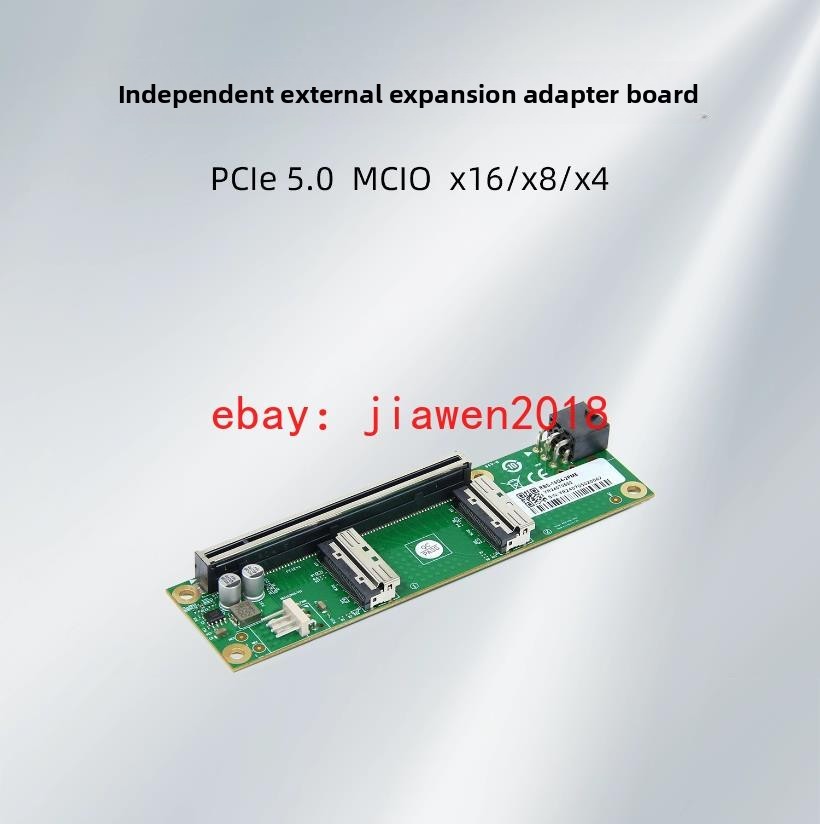 PCIe5.0 x16 to MCIO 8i SFF-TA-1016 +2 Port MCIO 8I to PCIe x16 Adapter +2*cable