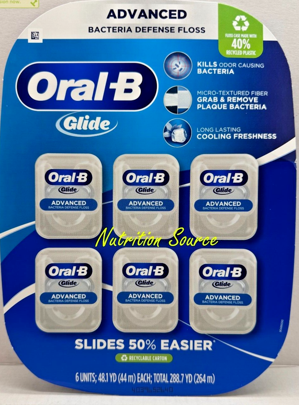 Oral-B Glide Advanced Multi-Protection Floss, 6-pack (total 264m)