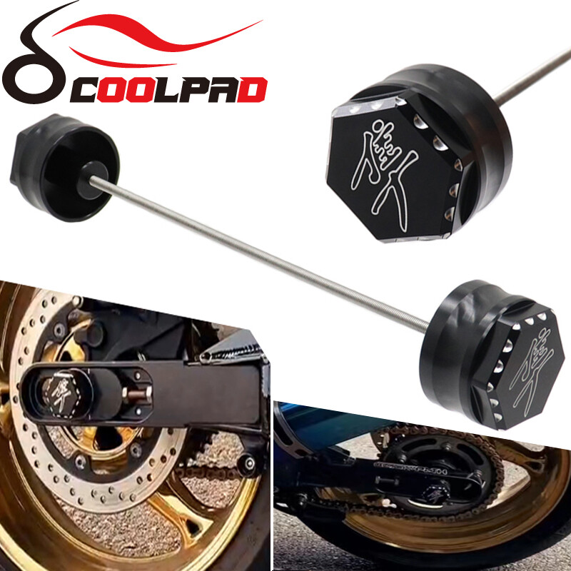 For SUZUKI HAYABUSA GSX1300R 1999-2020 Rear Axle Cap Cover 3D Hex Ball Cut Mount