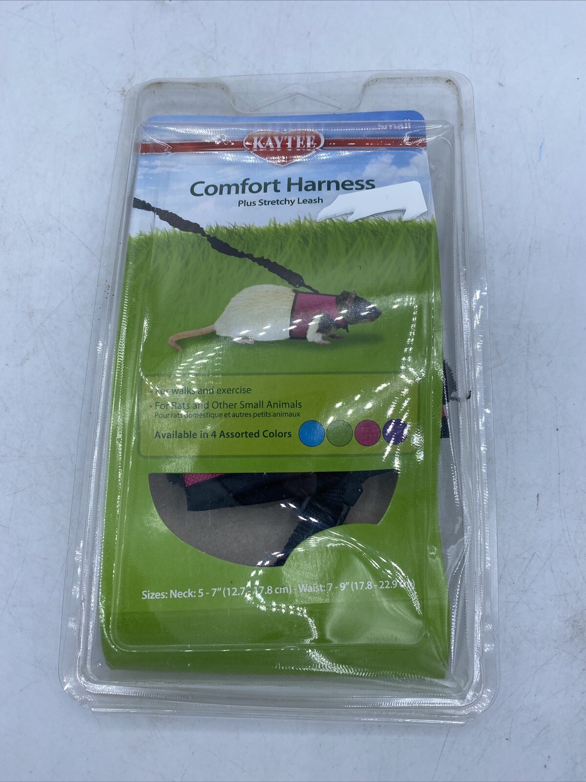 Green Kaytee Super Pet Comfort Harness W/Stretchy Stroller Safe Small Nylon New
