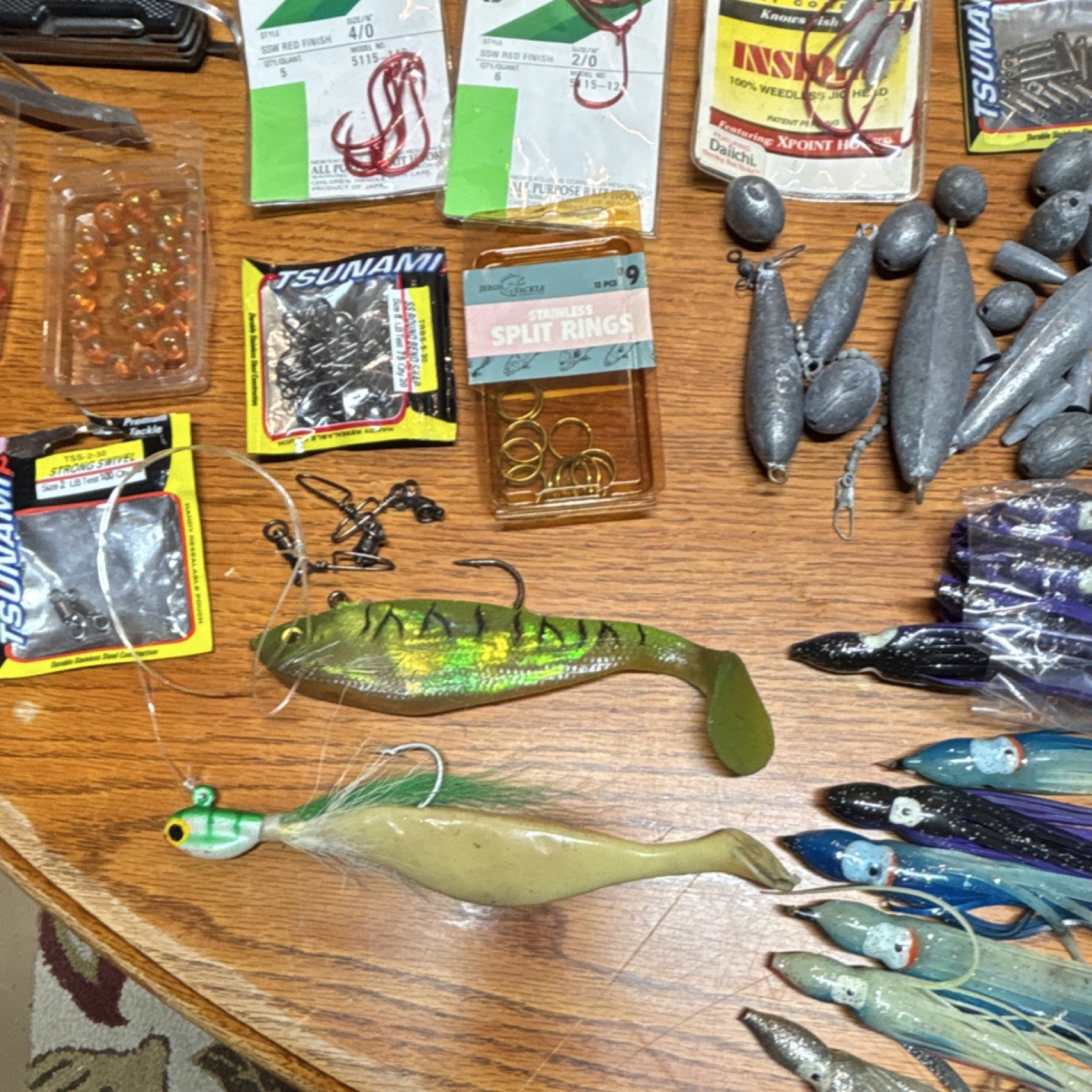 Sea Striker, Tsunami, Owner, Clarkspoon Jig, Soft Plastics, Spinner Mixed Lot #4