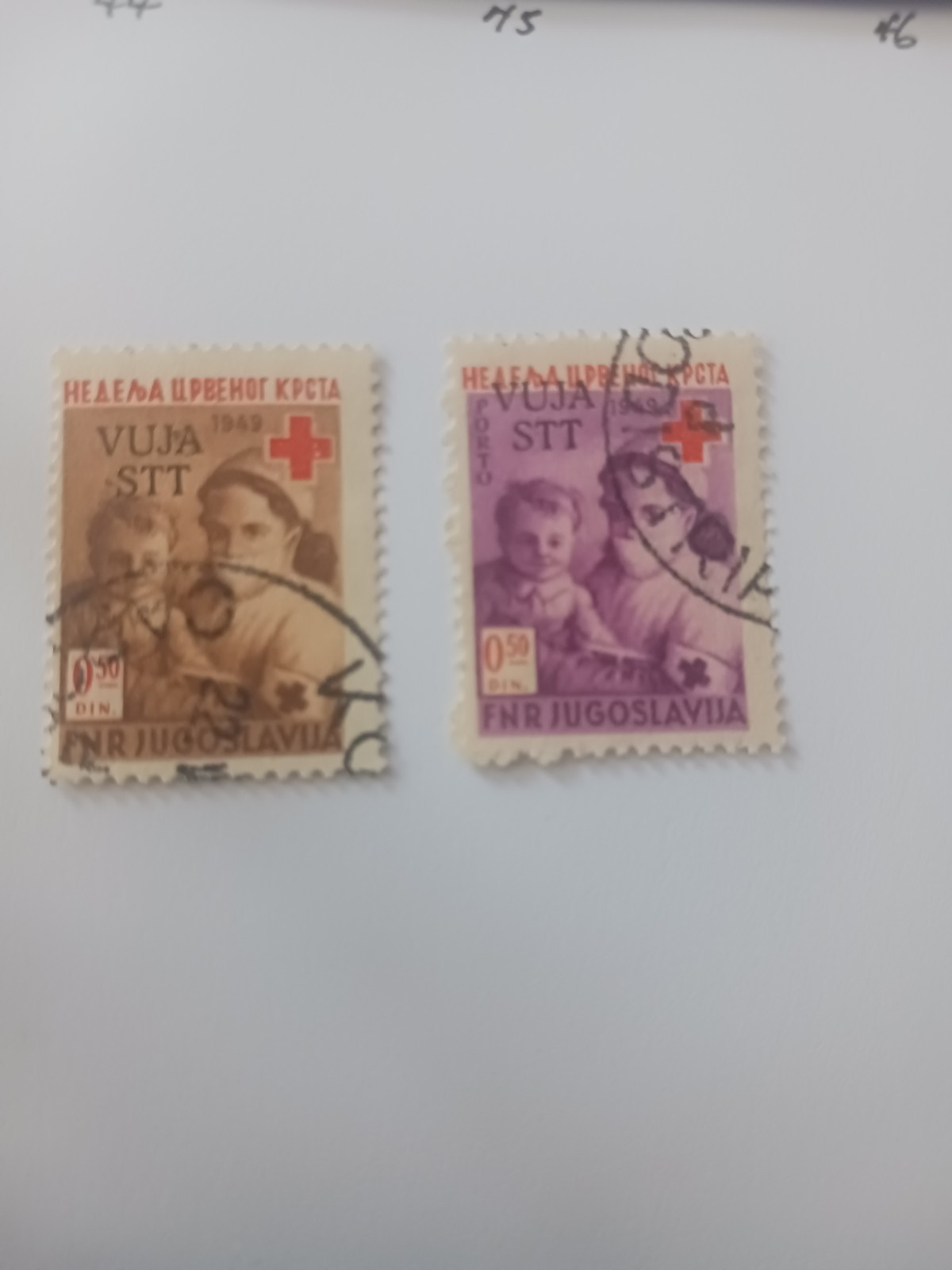 Yugoslavia 1950 VUJA STT Red Cross Used VG