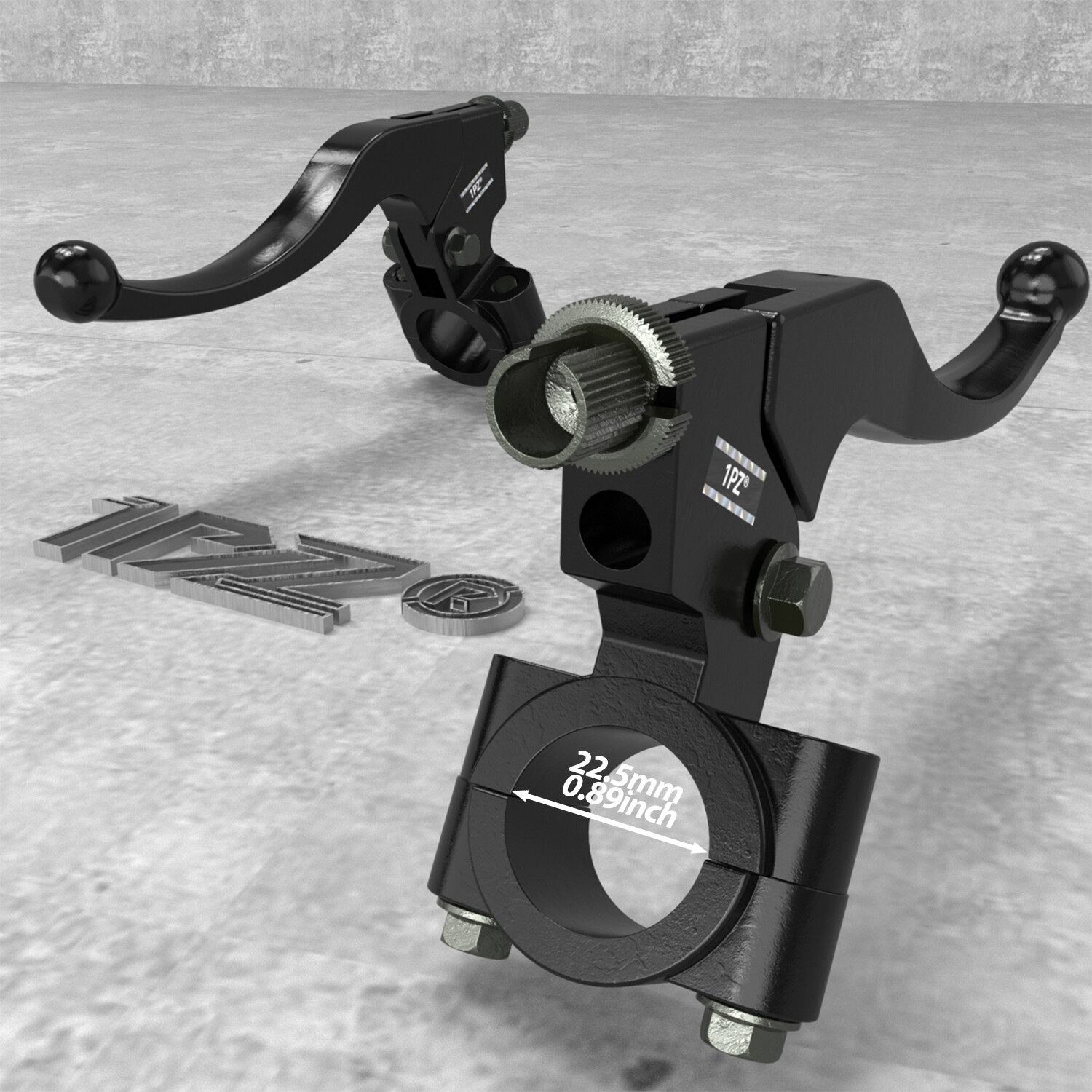 Shorty Black Clutch & Drum Brake Lever Perch Assembly Yamaha 7/8" 22mm Handlebar