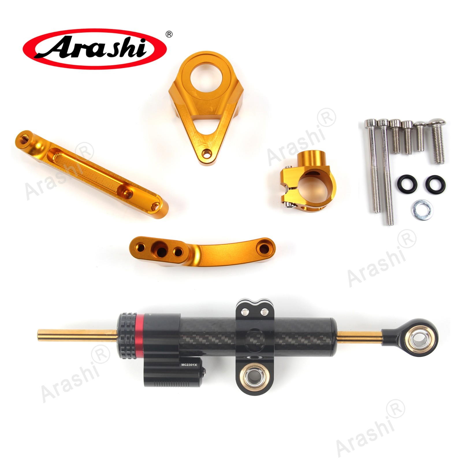 For Suzuki Hayabusa GSX1300R 1998-2016 Steering Stabilizer Damper and Brackets