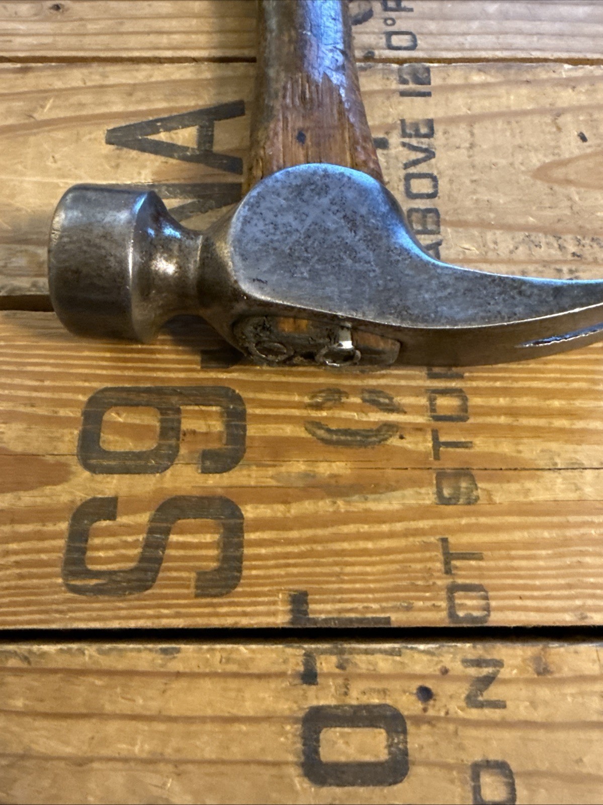 Rare Vtg Dalluge Straight Claw California Framing Hammer Original Handle 19 Oz